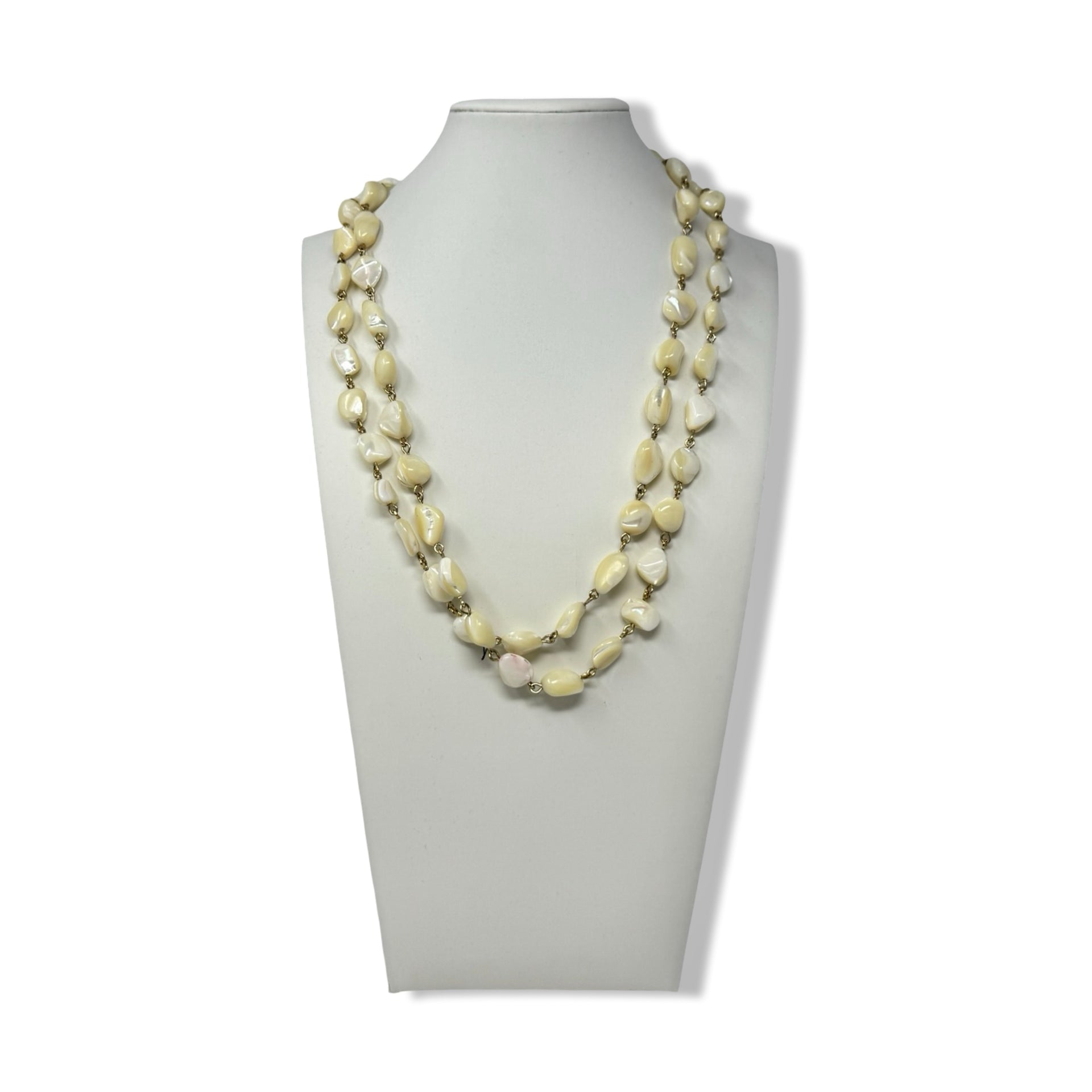 Multi-Shaped Long Beaded Necklace