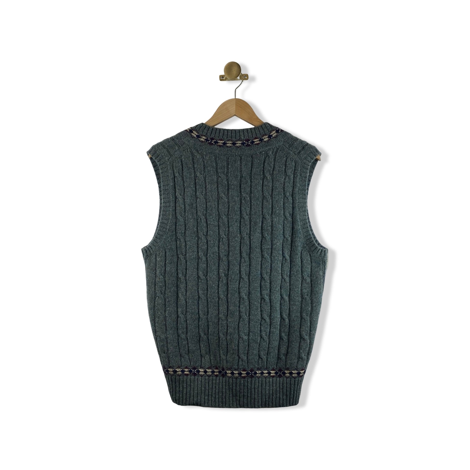 Brooks Brothers Cable Trim Vest