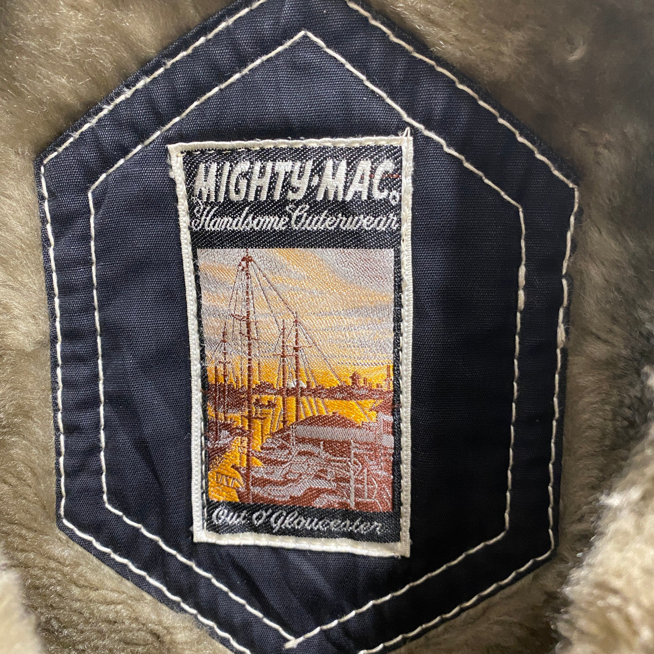 Vintage Mighty Mac Sherpa Collar Jacket-Label