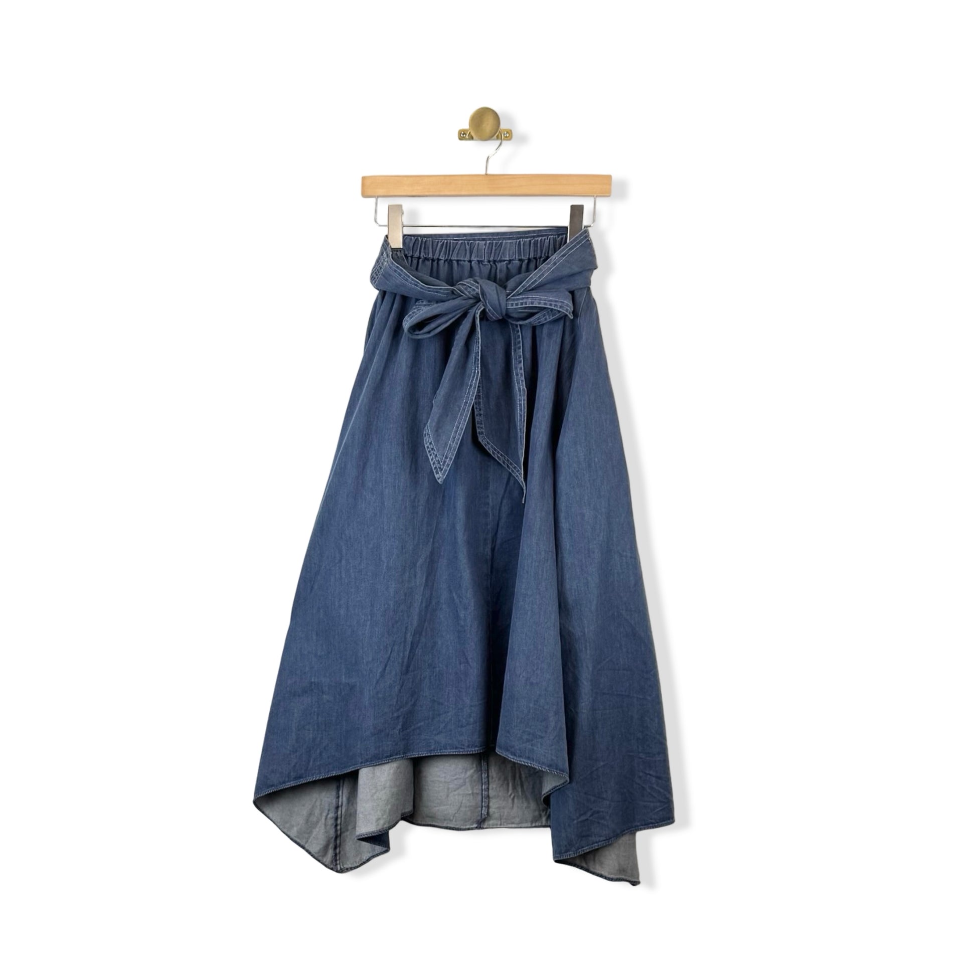 Apiece Apart Elasticized Tie Midi Skirt