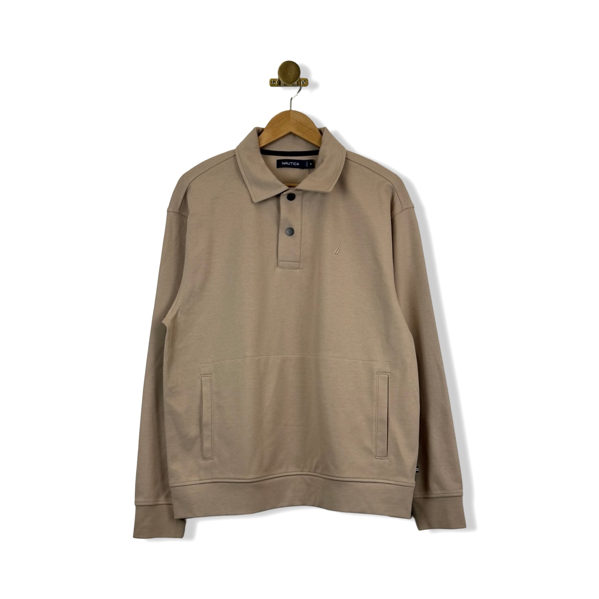 Nautica Long Sleeve Snap Polo Shirt