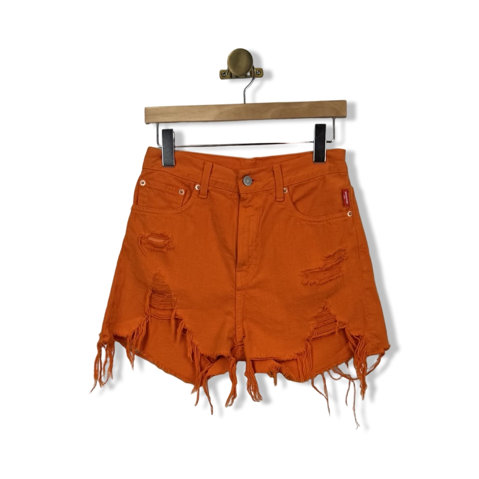 Denimist Frayed Denim Shorts