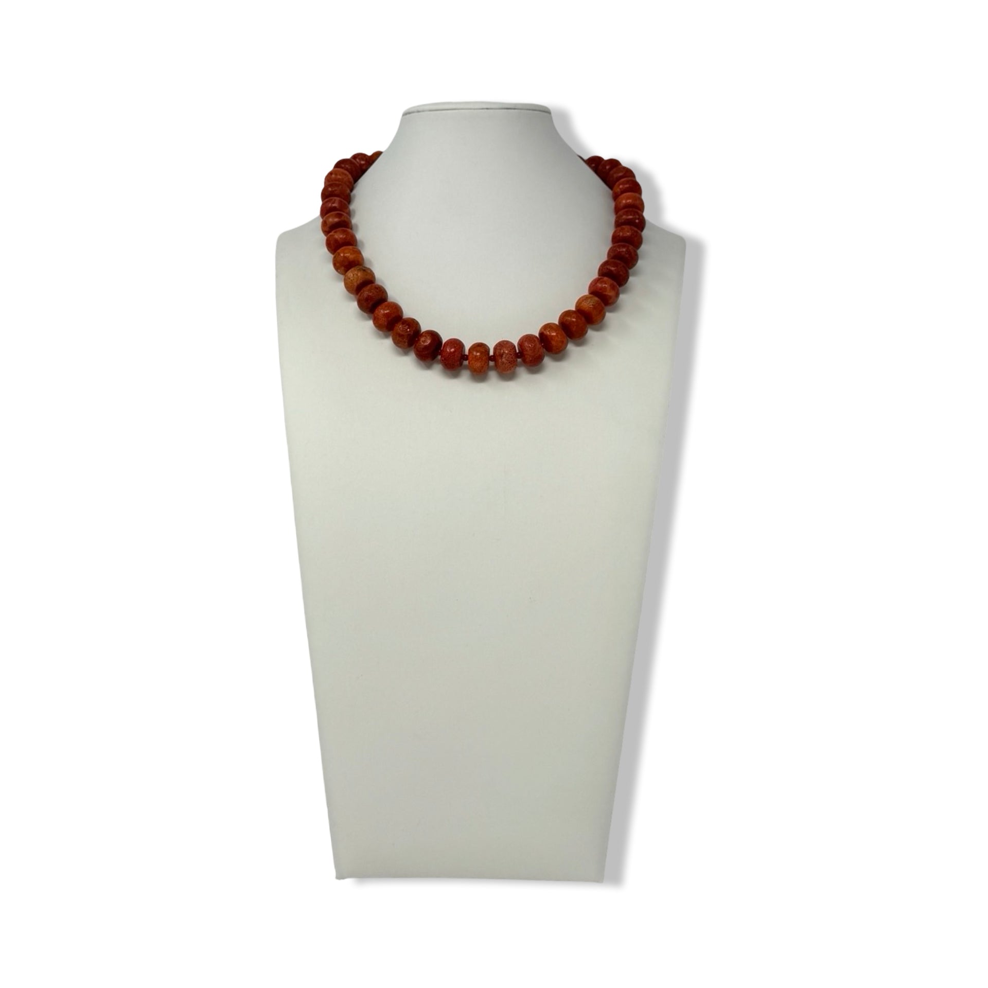 R.J. Graziano Round Coral Bead Necklace