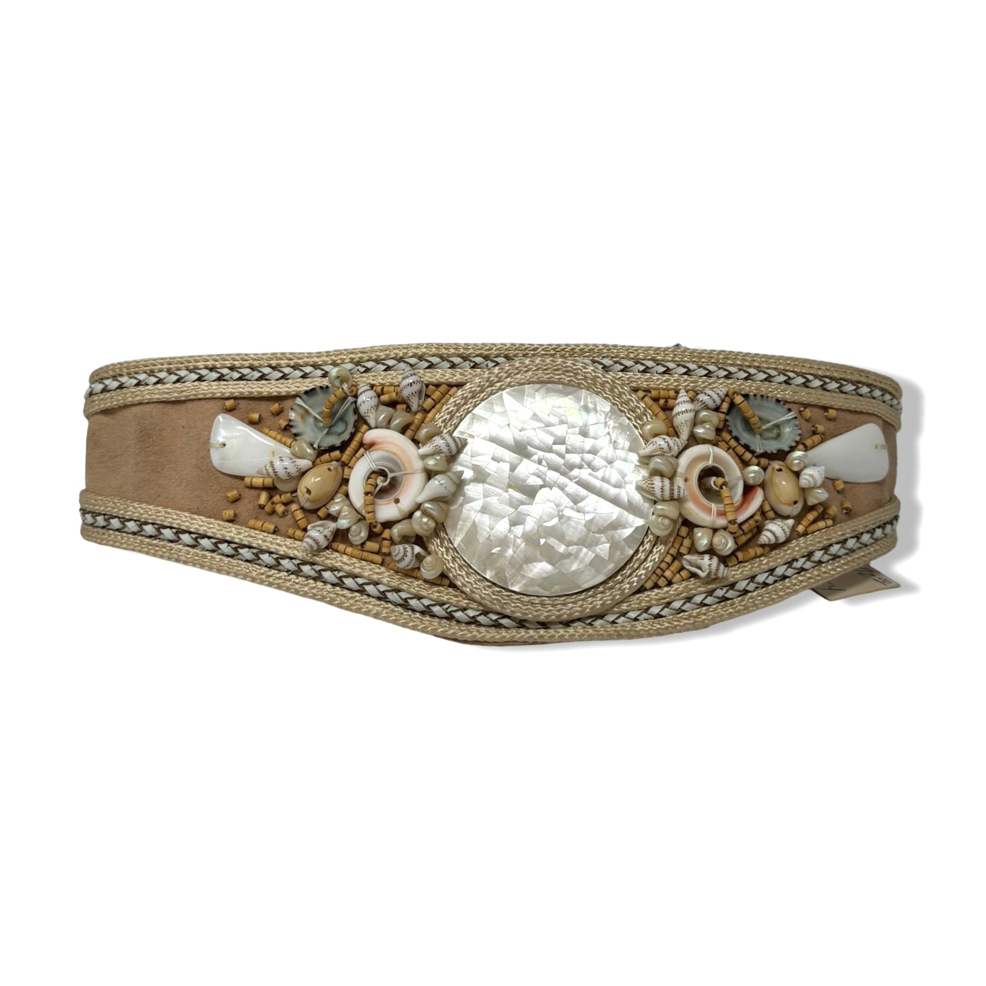 Vintage R.J. Graziano Seashell Charm Waist Belt