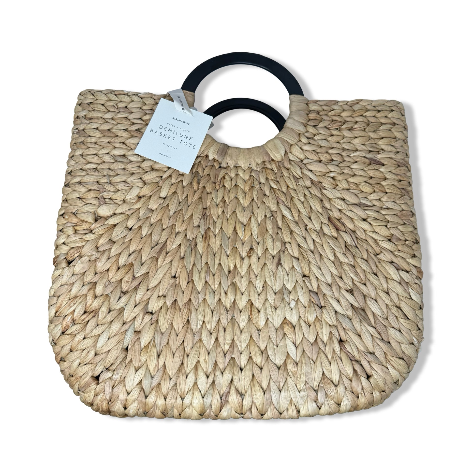 Sir/Madam Large Demilune Basket Tote