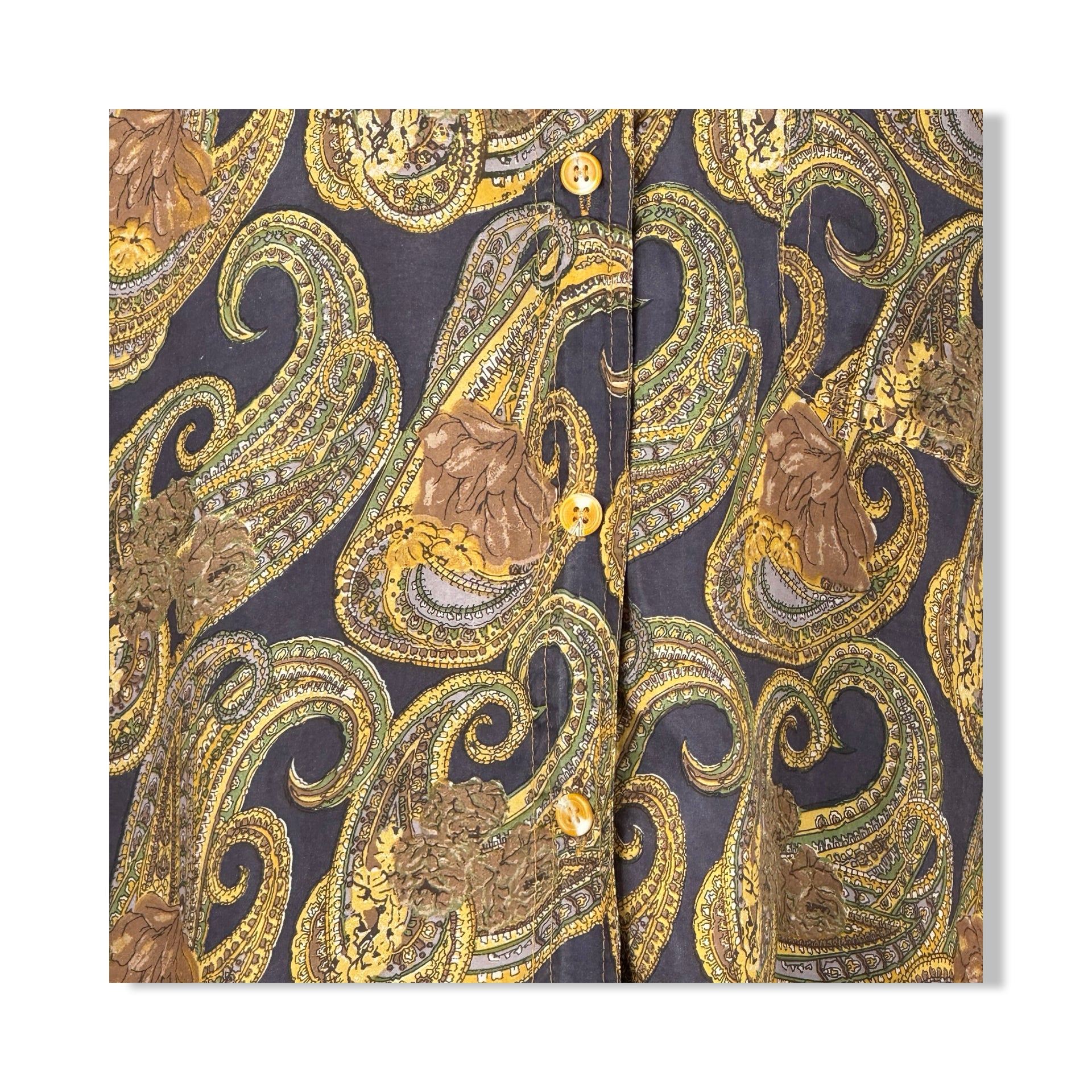 Vintage Surprise Silk Paisley Print Shirt