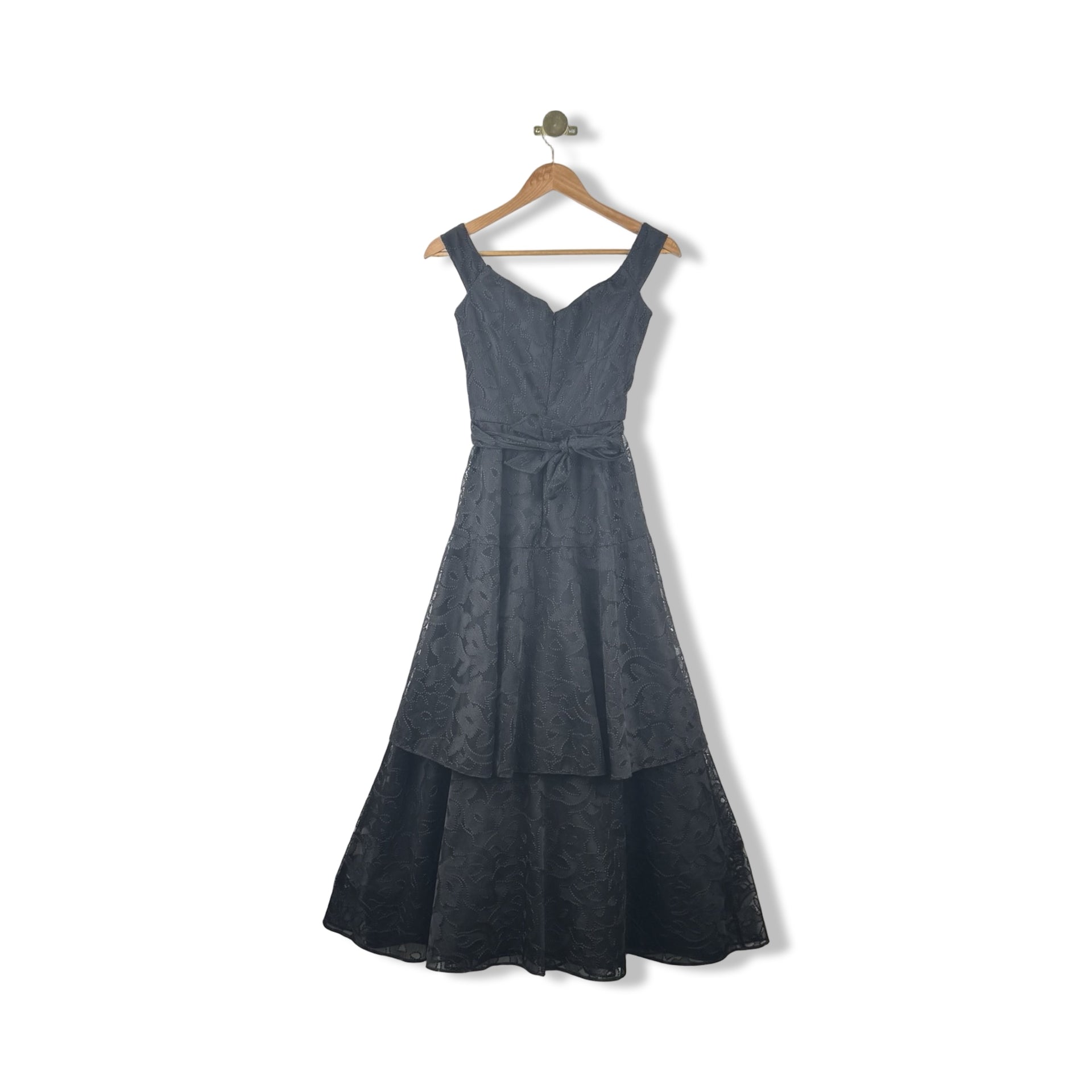 Shoshanna Textured Lace Sweatheart Neckline Dress