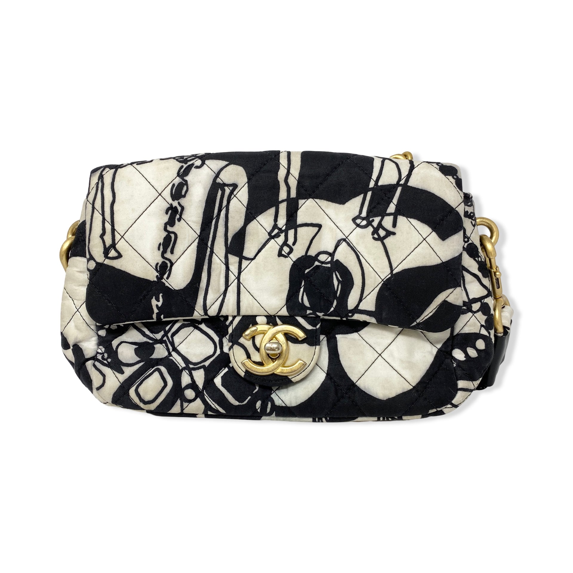 Chanel Printed Dear Coco Mini Flap Bag