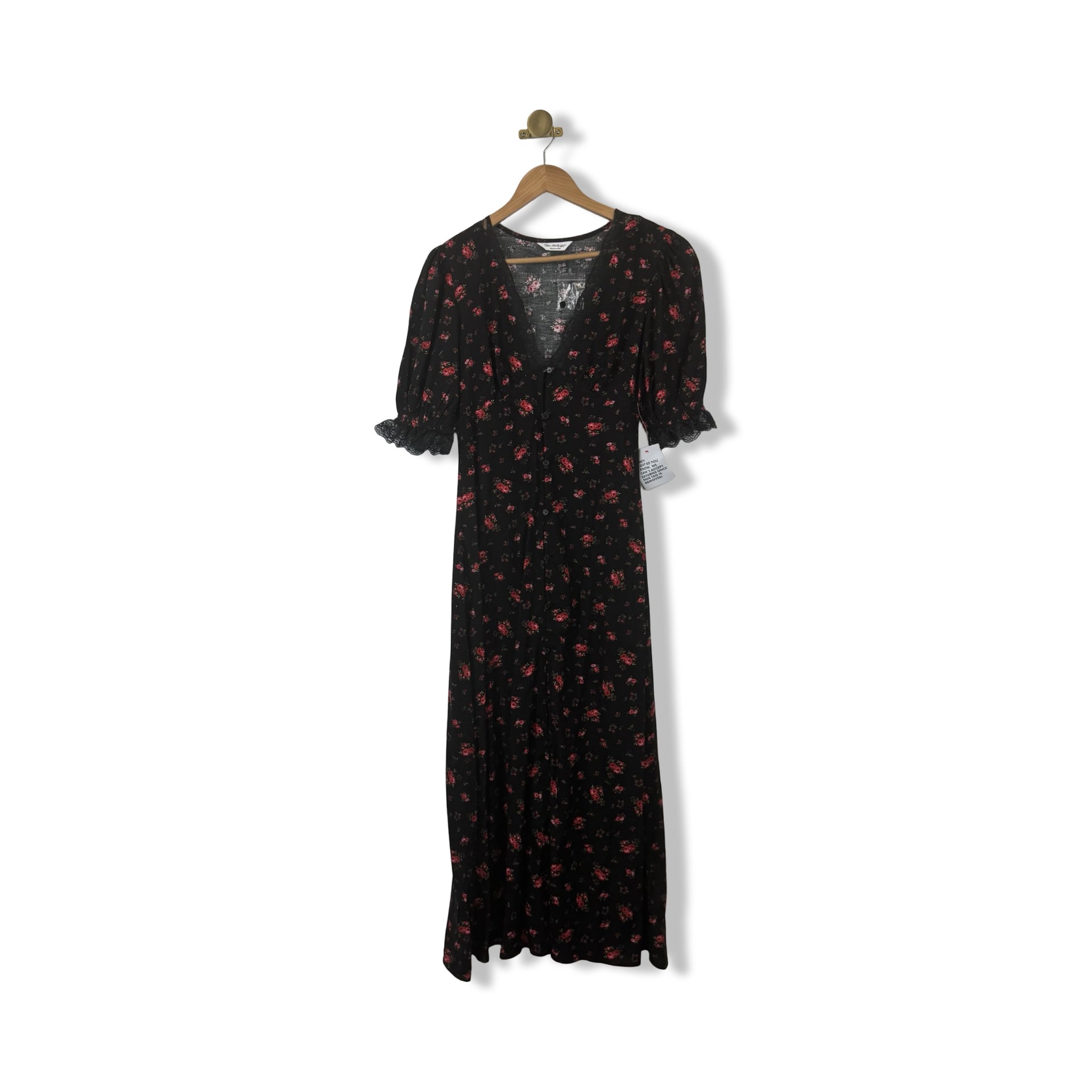 Miss Selfridge Lace Trim Button Maxi Dress