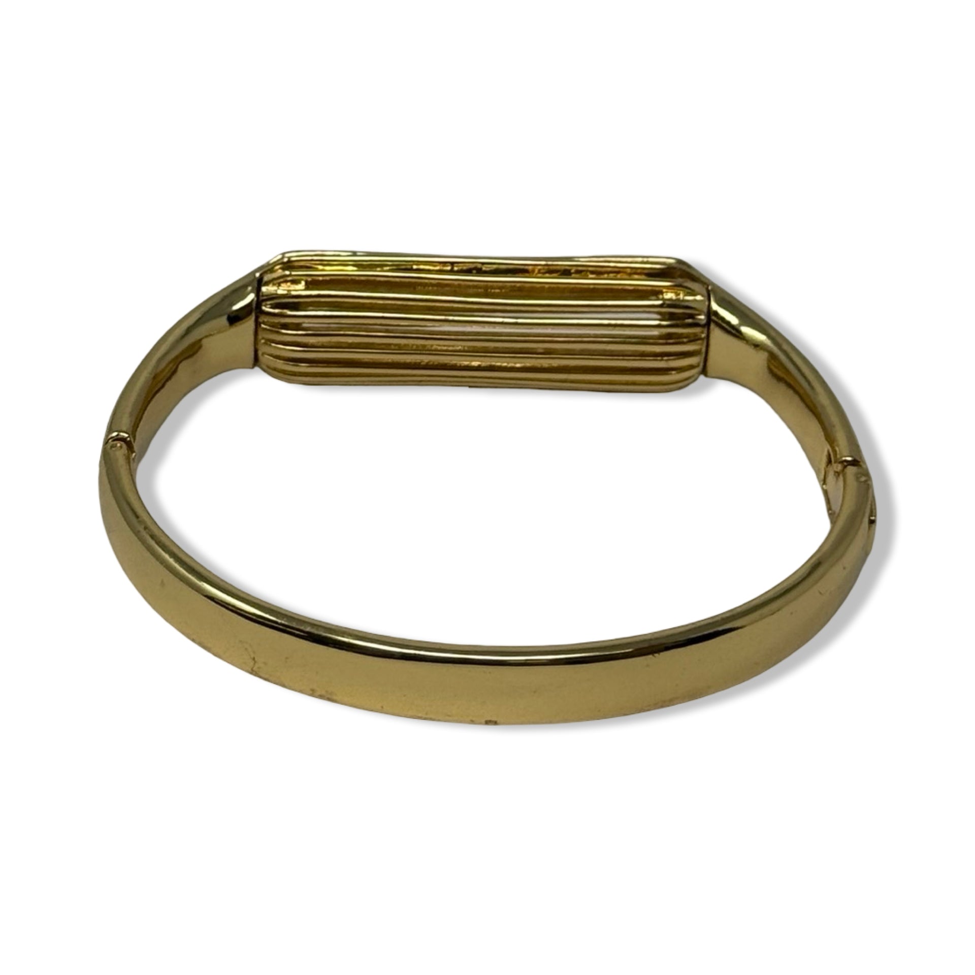 Gold Hinge Closure Cuff Bracelet