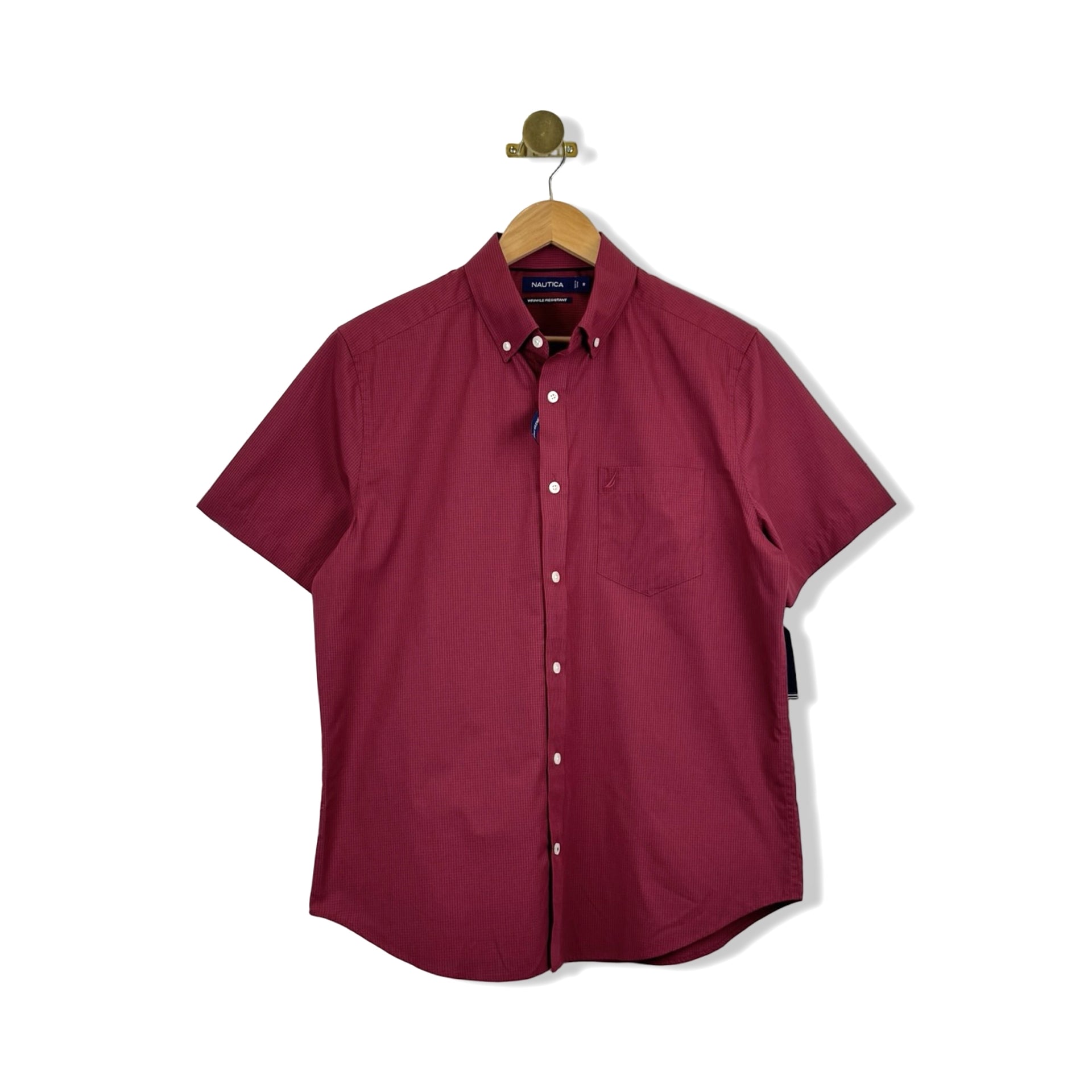 Nautica Wrinkle Resistant Plaid Button Up Shirt
