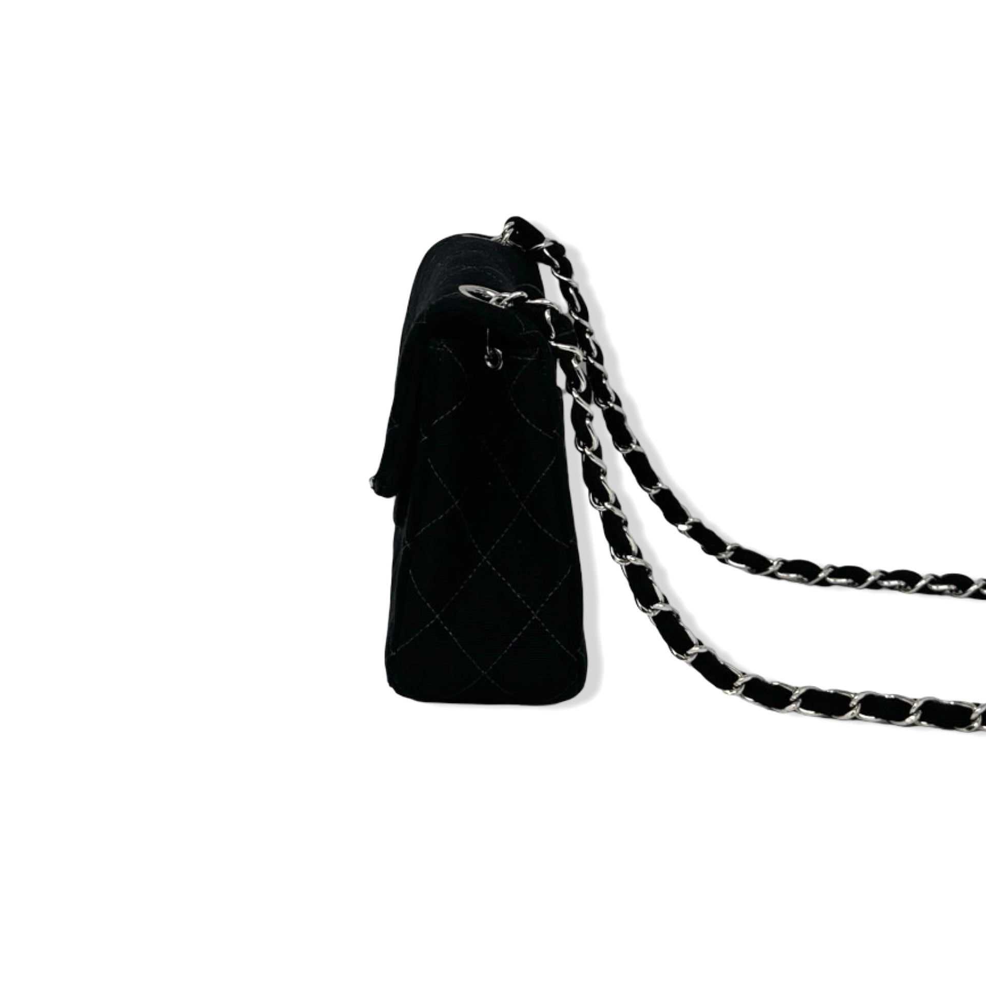 Vintage Chanel Jersey Quilted Mini Flap Bag