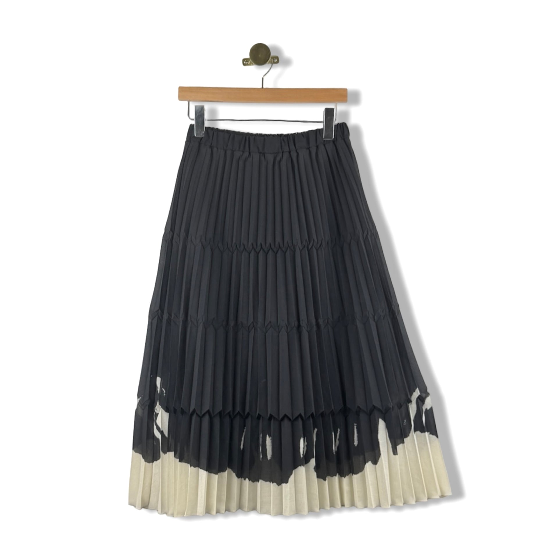 Yoshi Kondo Tiered Pleated Midi Skirt