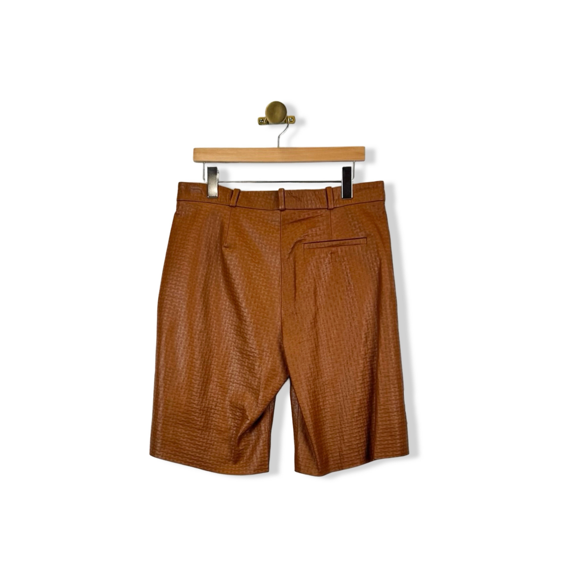 COS Atelier The Embossed Leather Bermuda Shorts