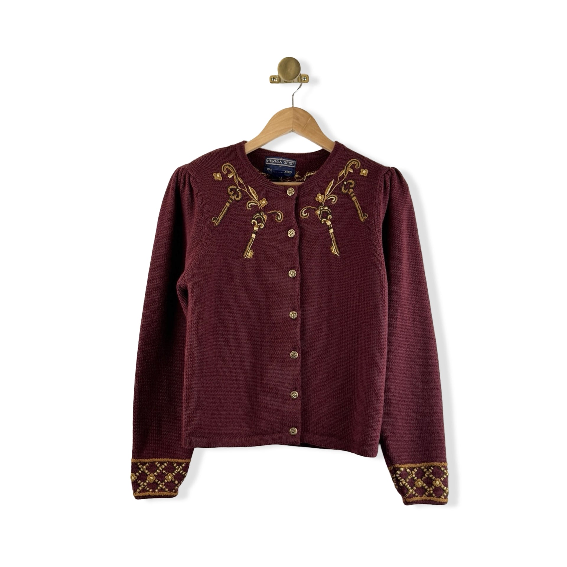 Herman Geist Embroidered Wool Cardigan