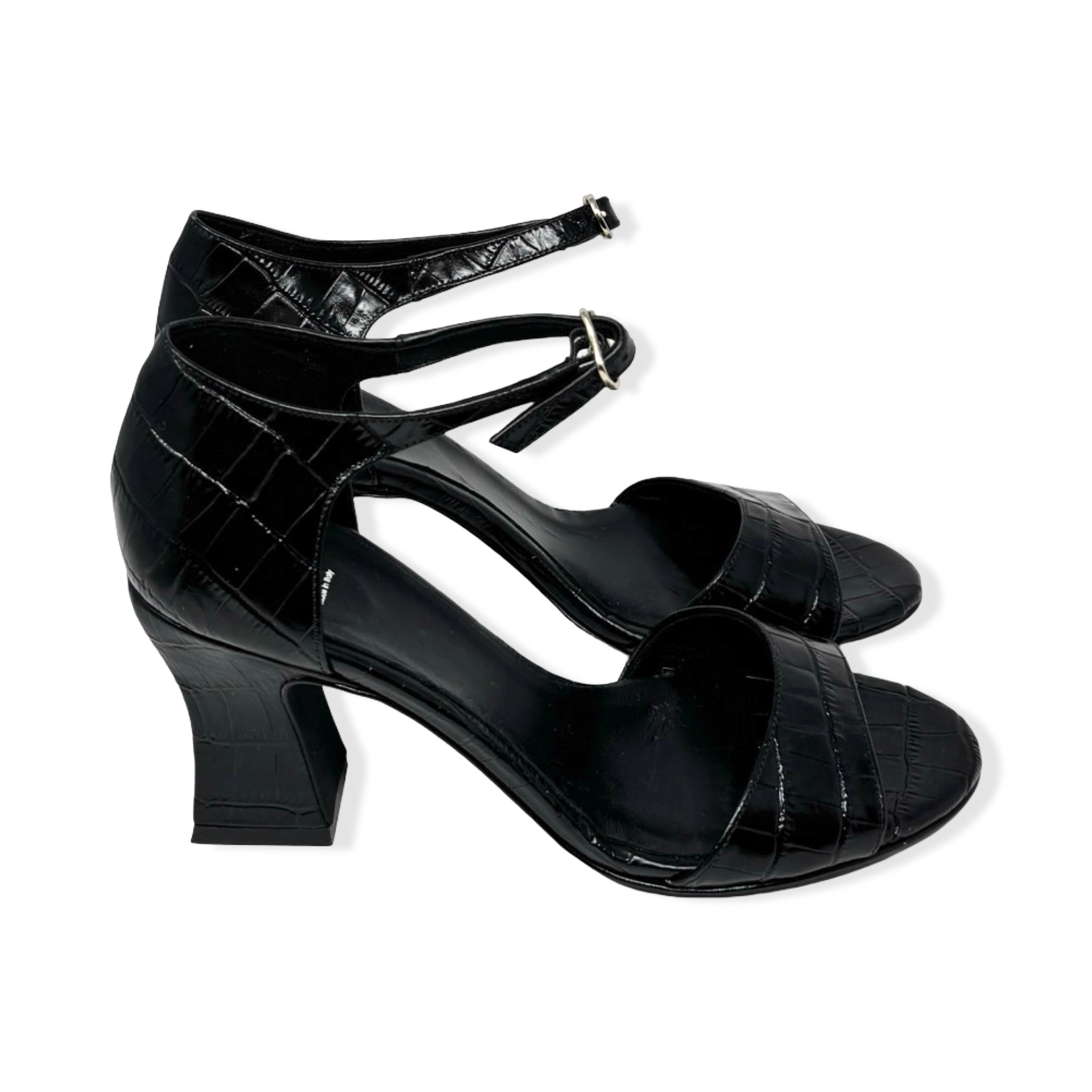 Aquatalia Crocodile Open Toe Sandals