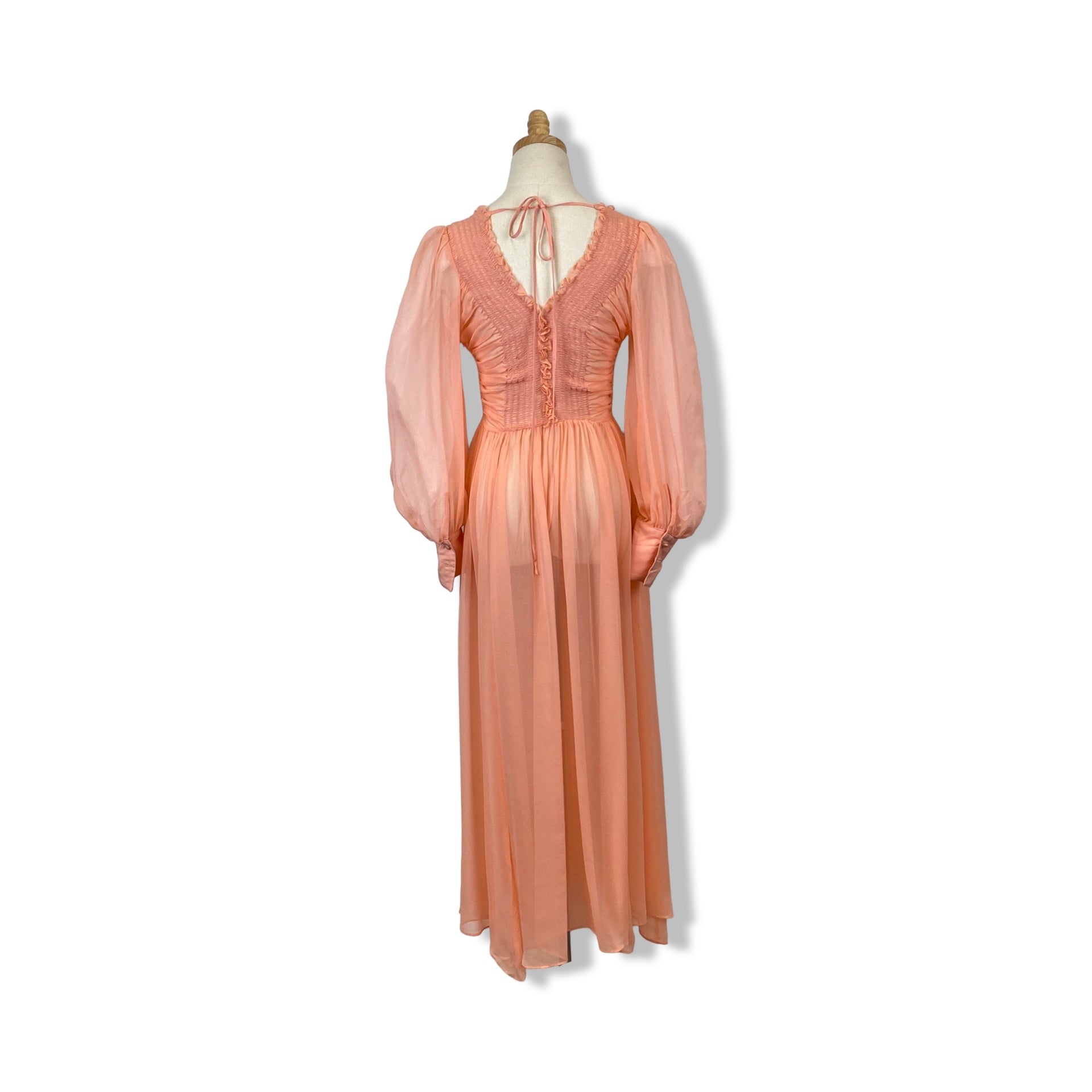 La Ligne Sheer Smock Neckline Dress