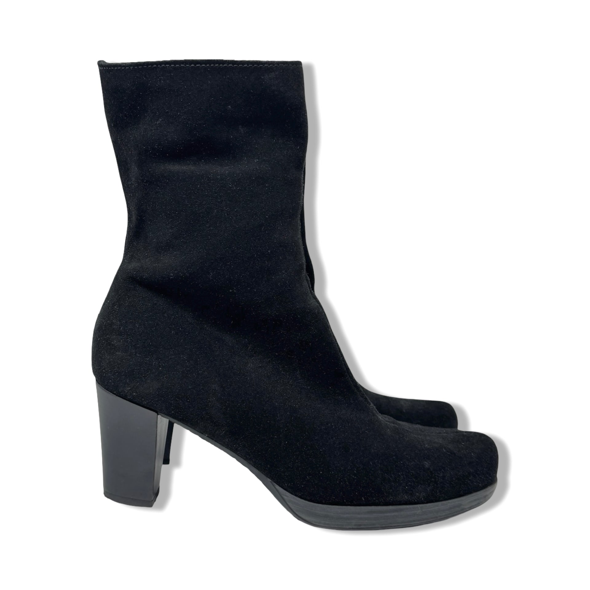 La Canadienne Suede Heeled Ankle Boots