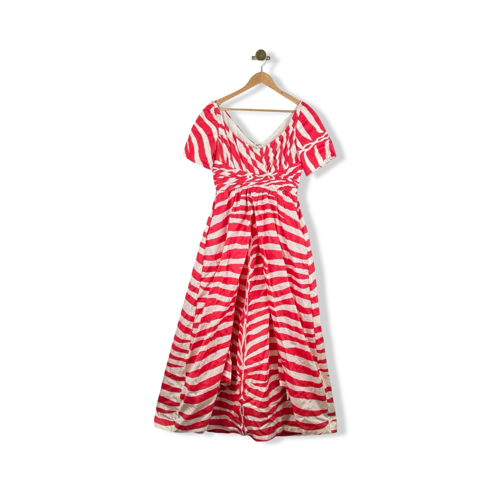 Lee Anderson Couture Patterned Fit And Flair Dress