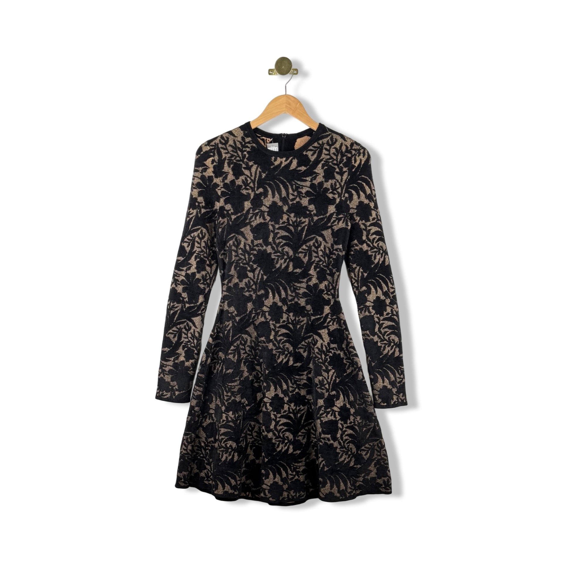 Lela Rose Jacquard Knit Fit & Flare Dress