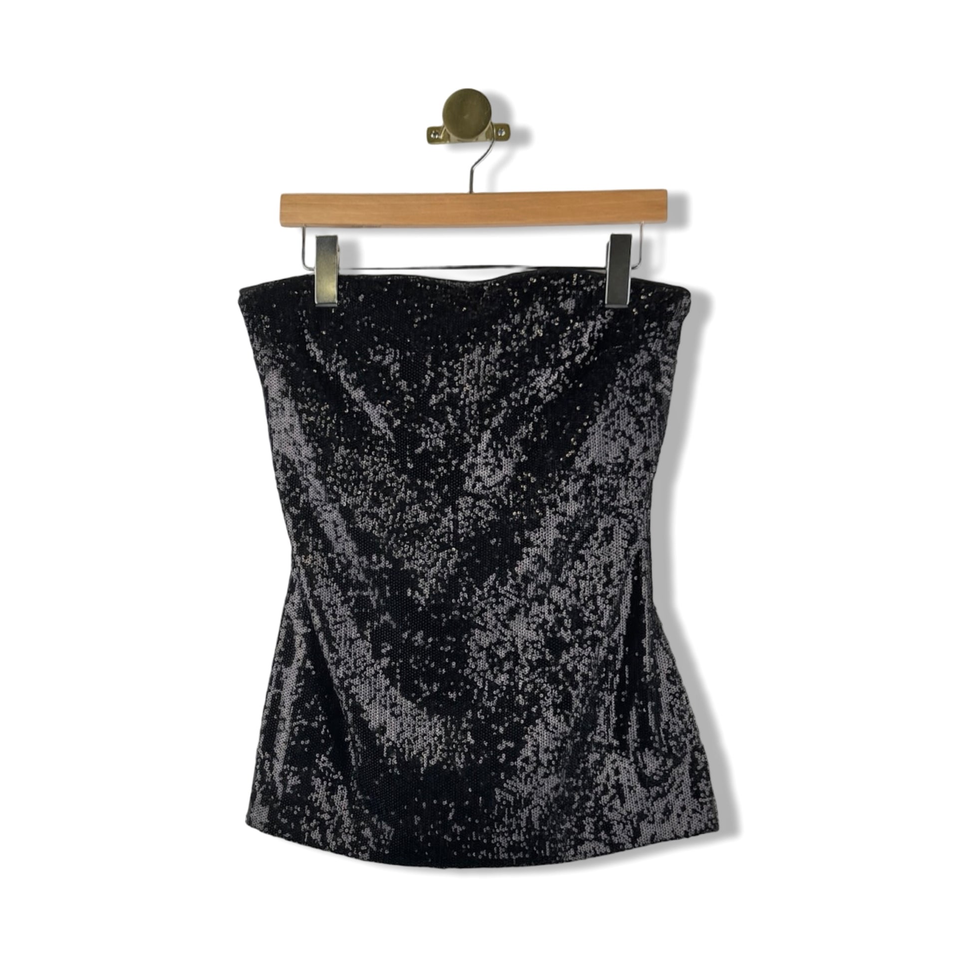La Ligne Strapless Sequin Top