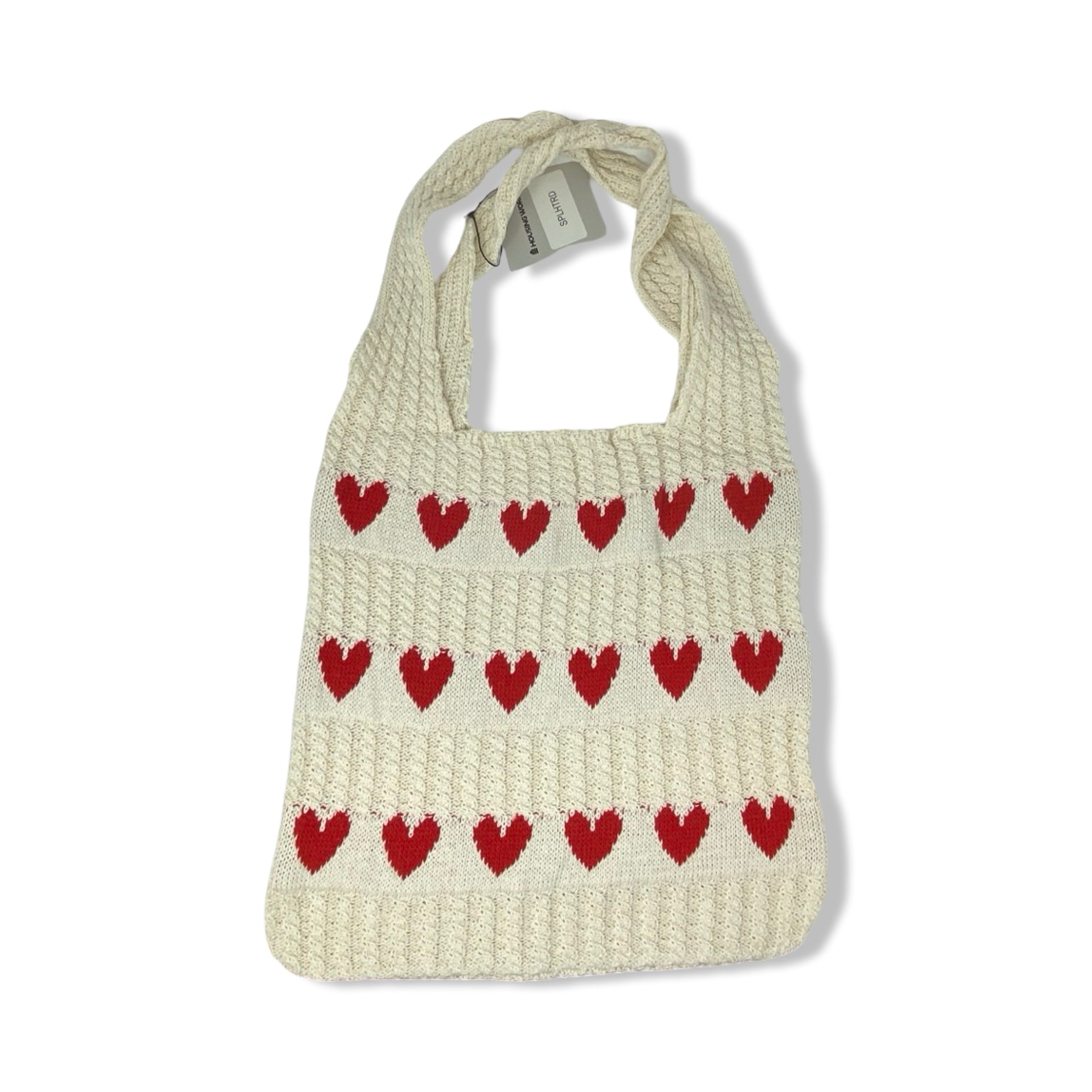 Housing Works Knit Heart Bag