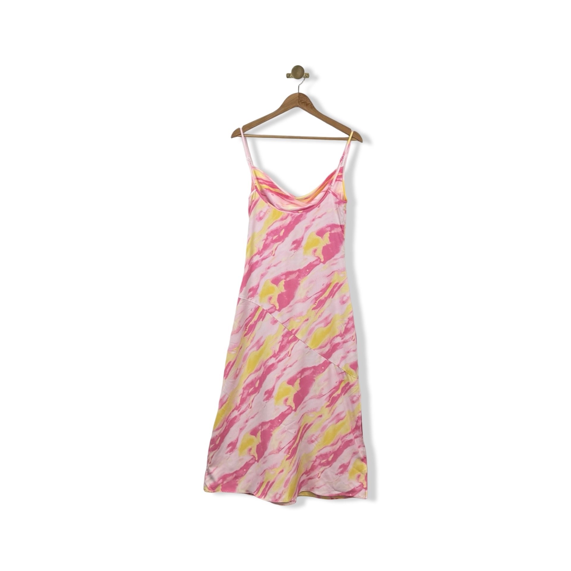 AQUA Tie Dye Cowl Neck Dress