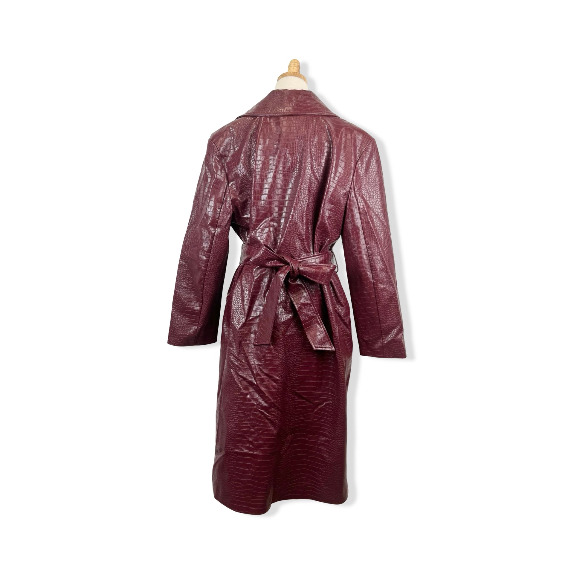 Eloquii Mock Croc Trench Coat