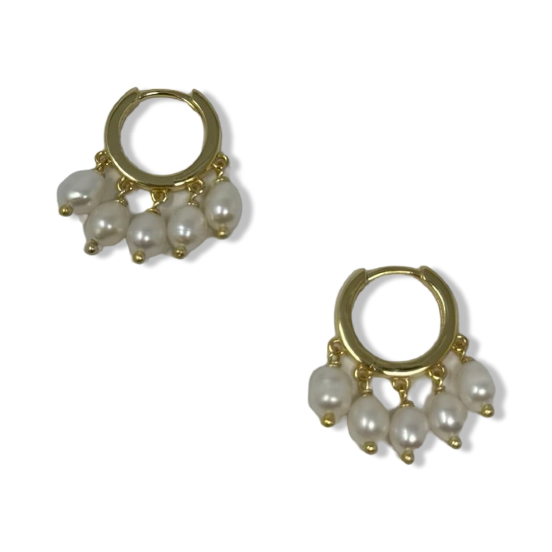 Pearl Drop Huggie Earring
