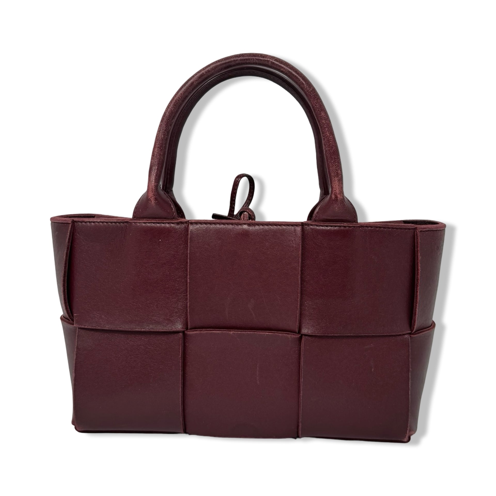 Bottega Veneta Burgundy Mini Arco Tote Bag