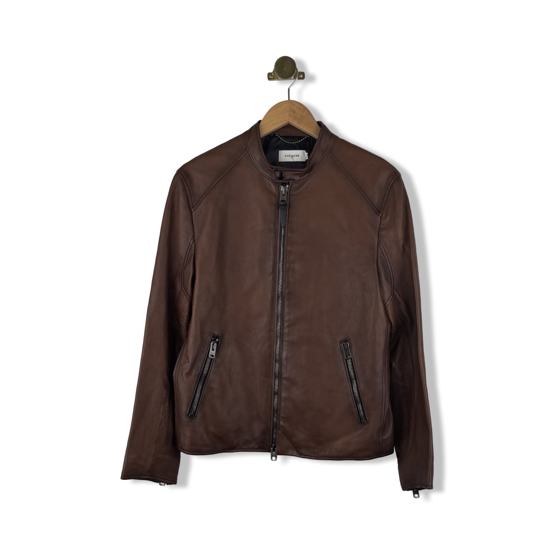 Coach Leather New Icon Racer Jacket
