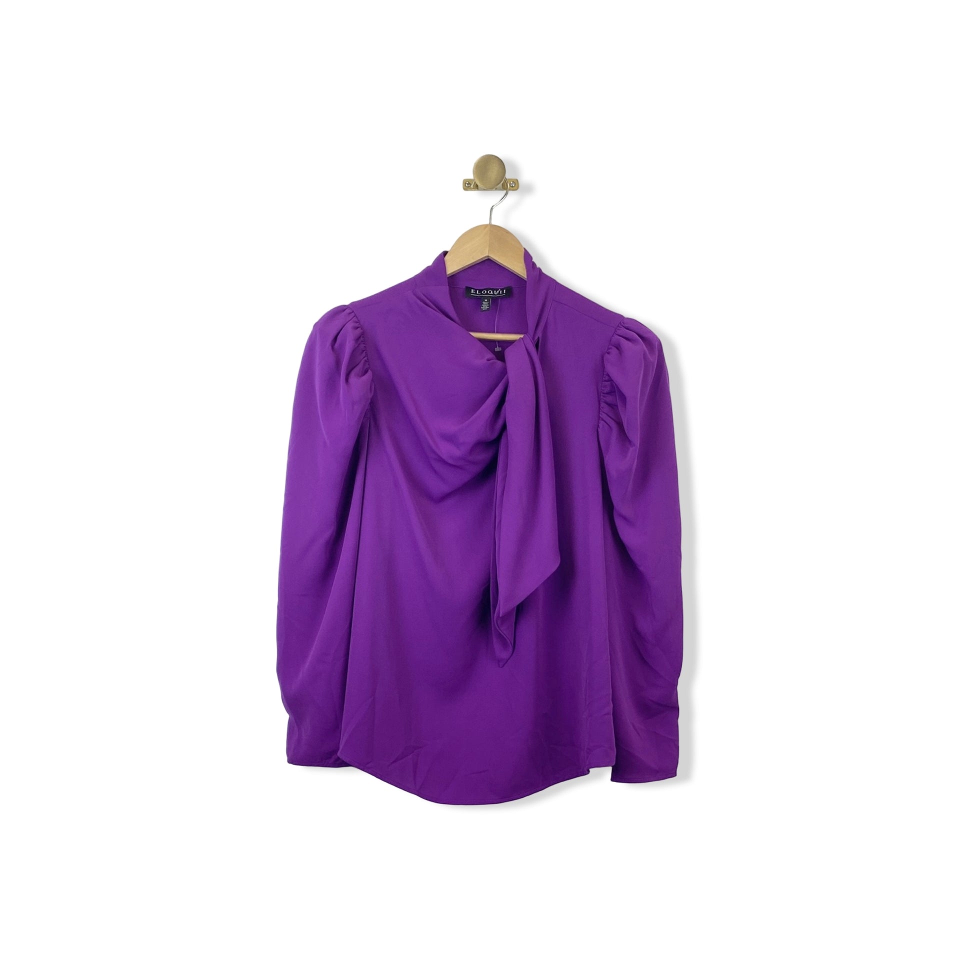 Eloquii Self Tie Puff Sleeve Top