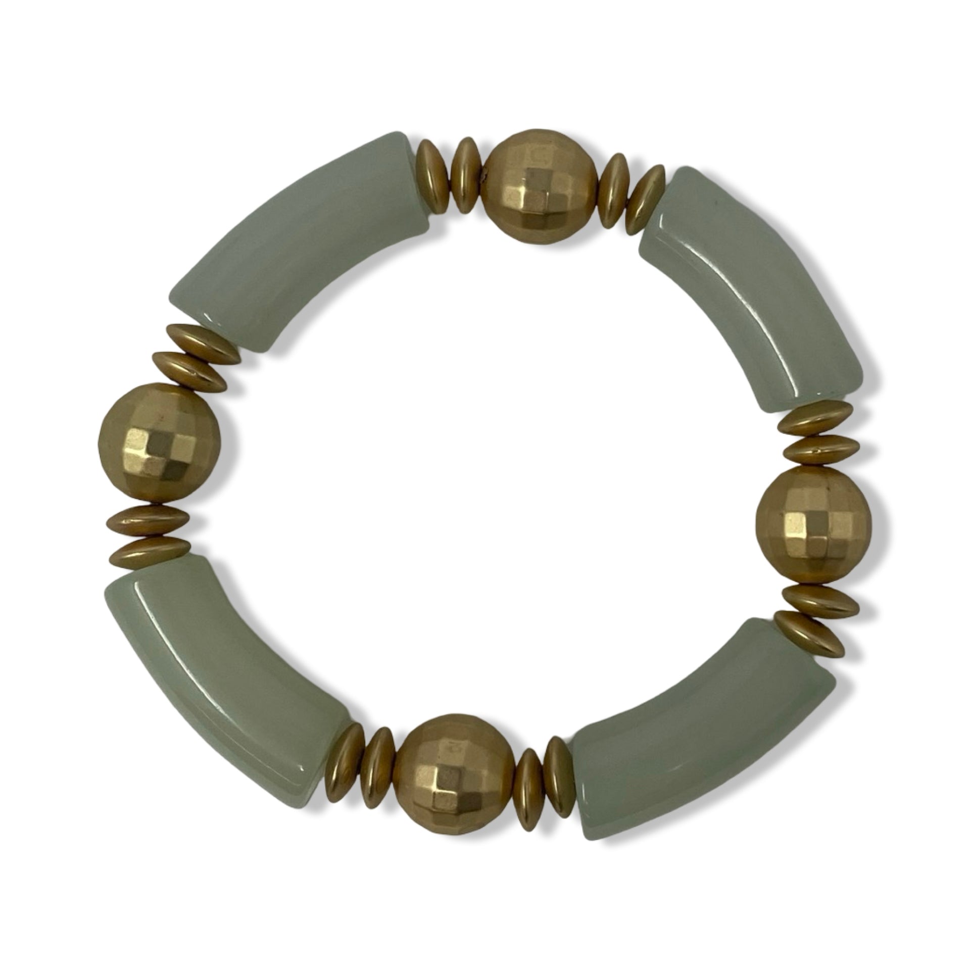 Acrylic Tube Bead Bracelet