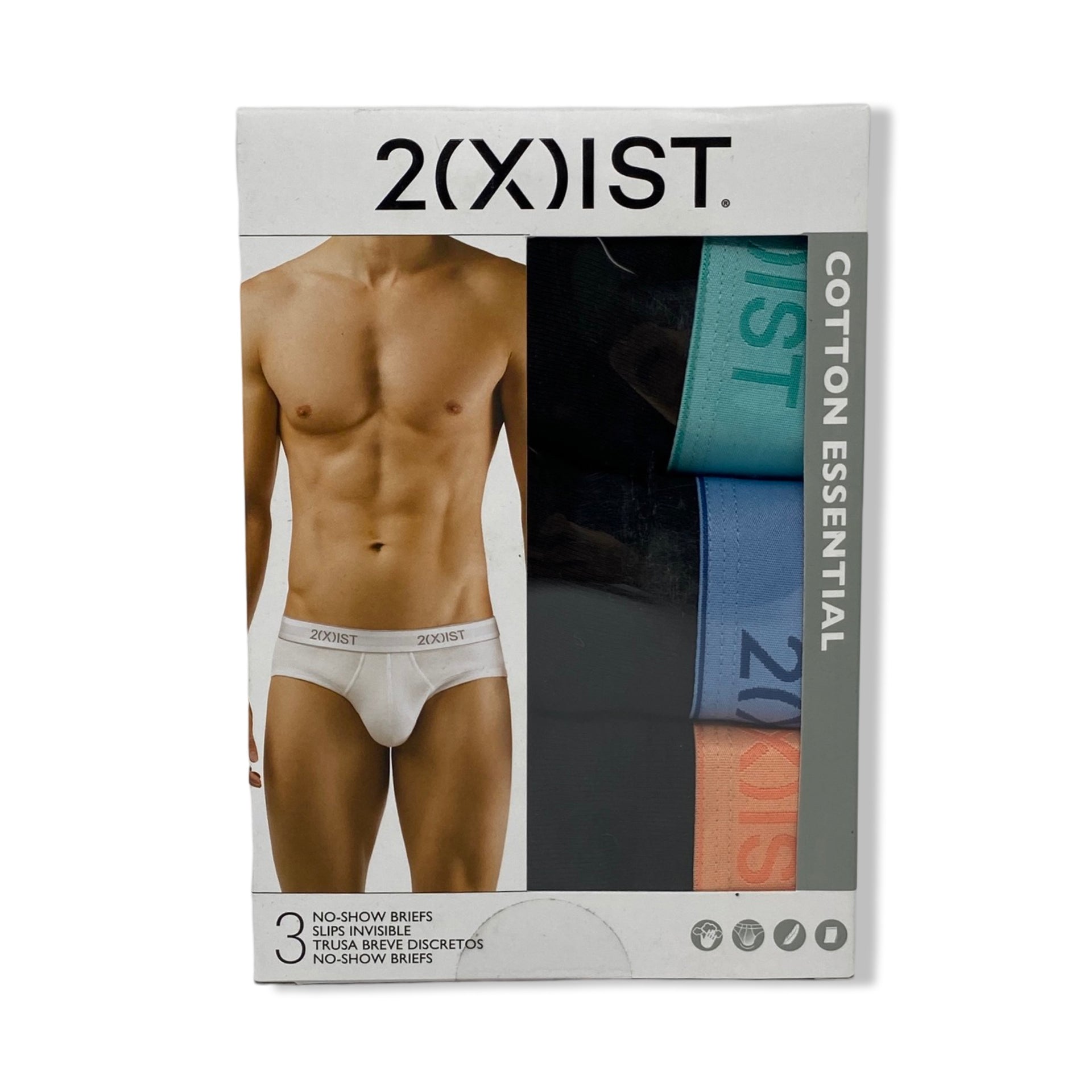 2(X)IST Cotton Essential No-Show Briefs