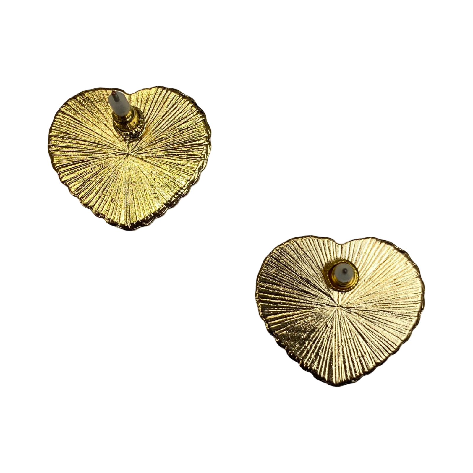 Heart Pearl Stud Earrings