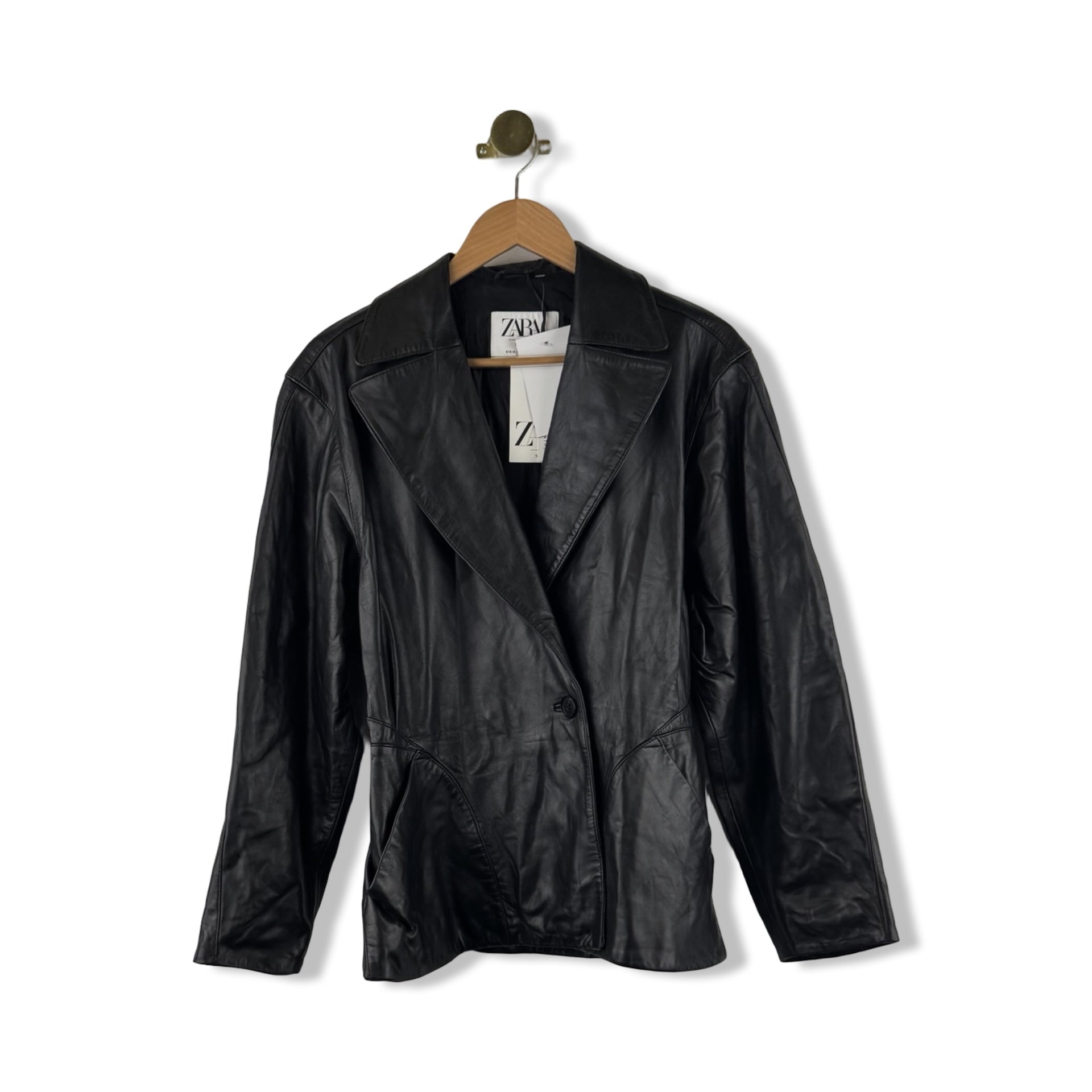 Zara Leather Blazer