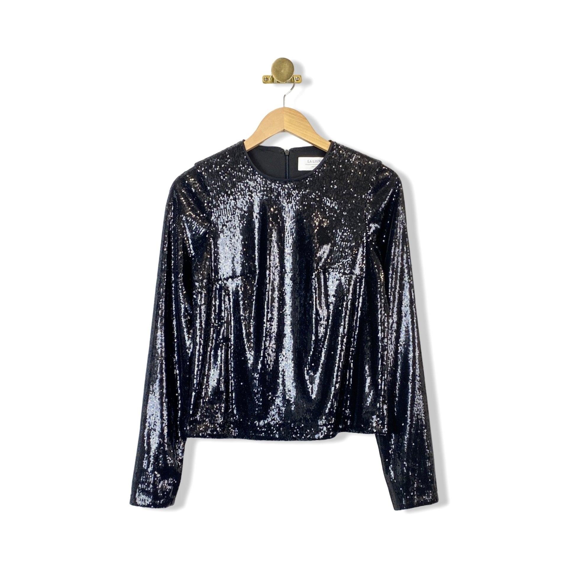 La Ligne Sequined Long Sleeve Top