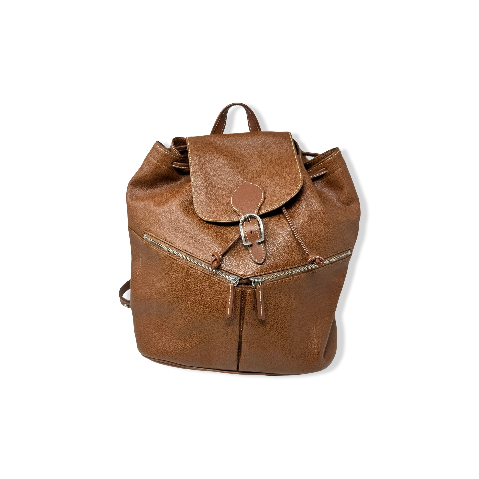 Longchamp Leather Drawstring Backpack