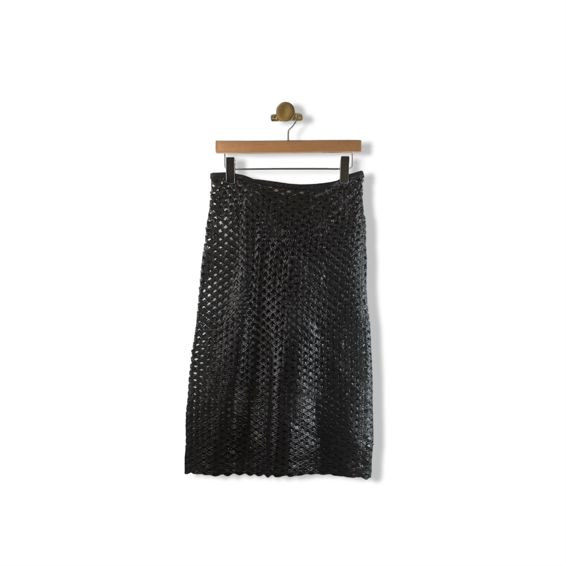 Isabel Marant Patent Netted Midi Skirt
