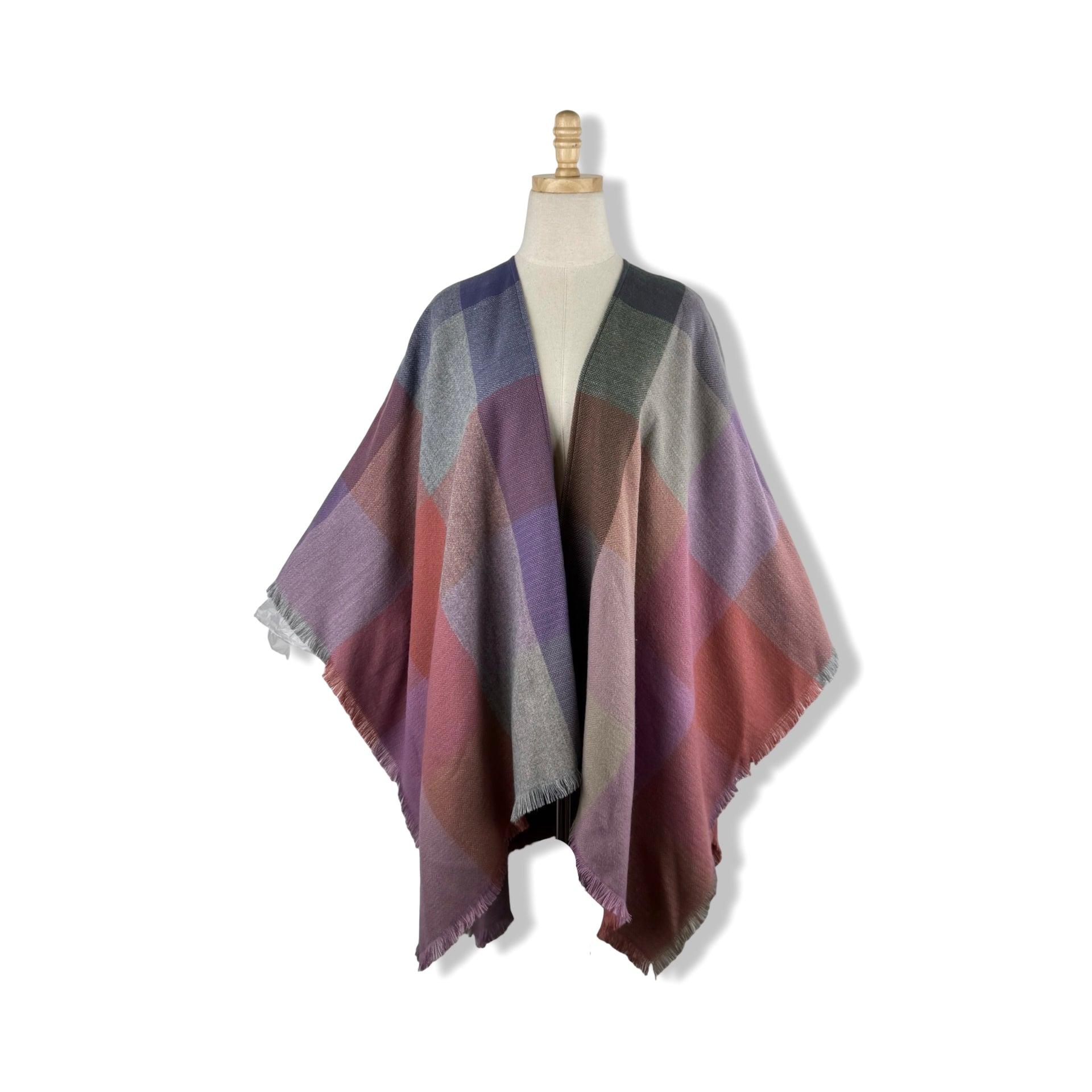 Fraas Colorblock Open Front Ruana