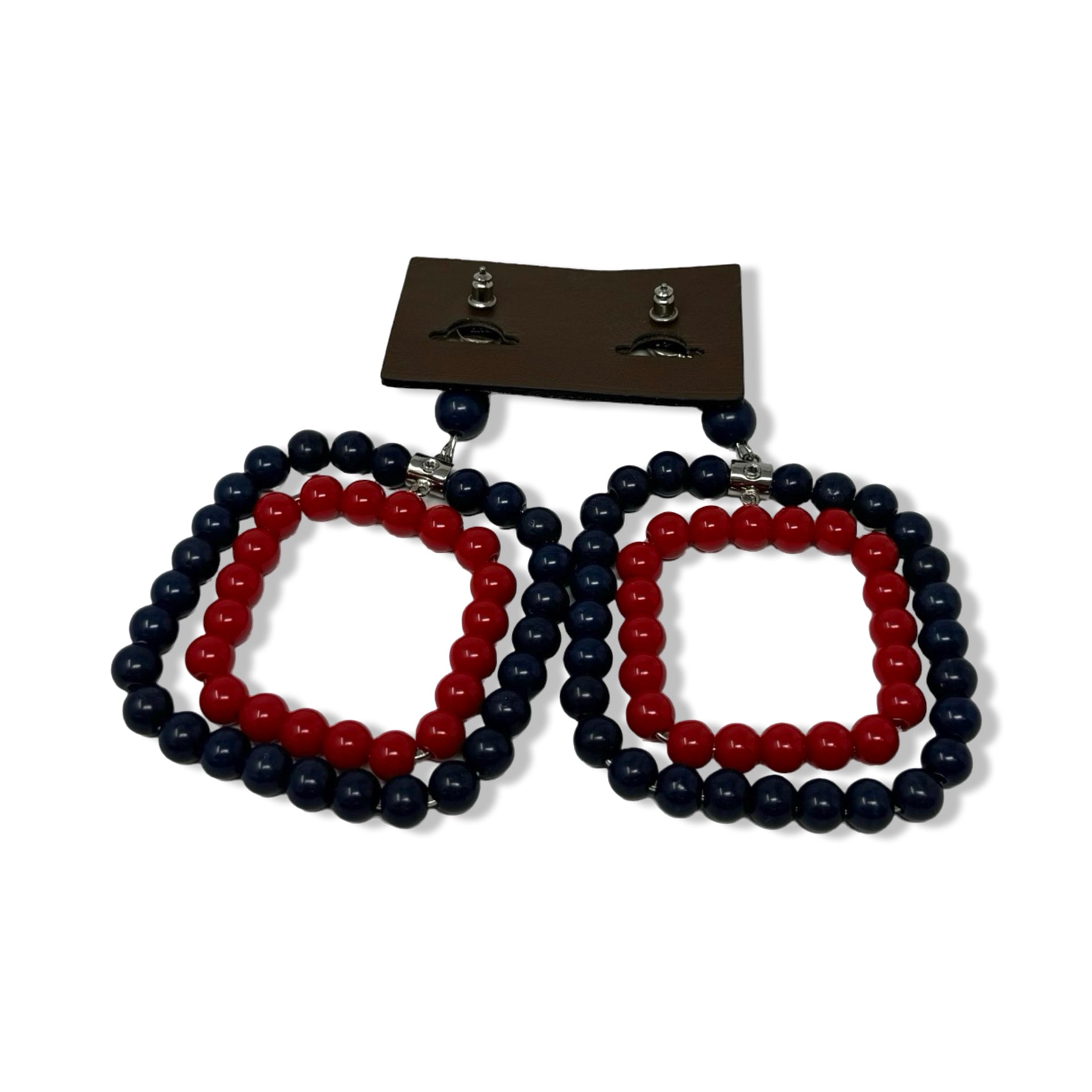 Marni Multicolor Beaded Square Motif Earrings