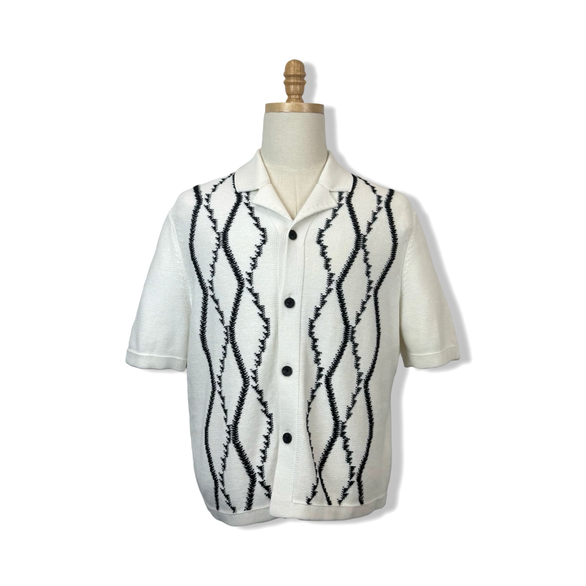 COS Relaxed Fit Patterned Knit Shirt