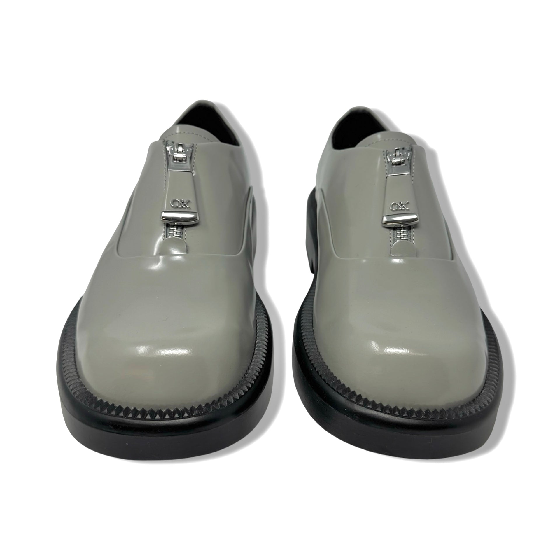 Charles & Keith Nina Leather Zip-Up Loafer