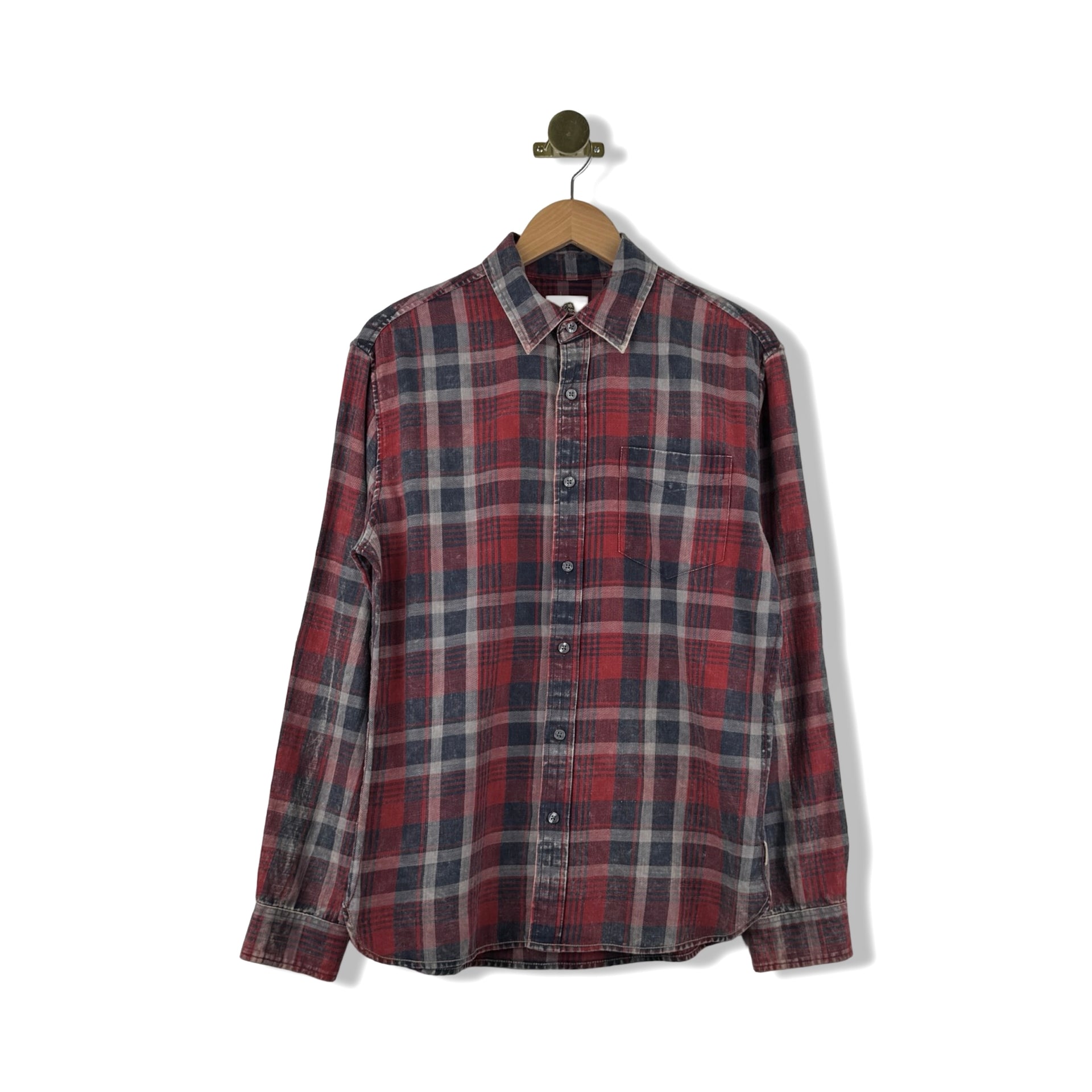 Surfside Supply Long Sleeve Washed Twill Plaid Shirt