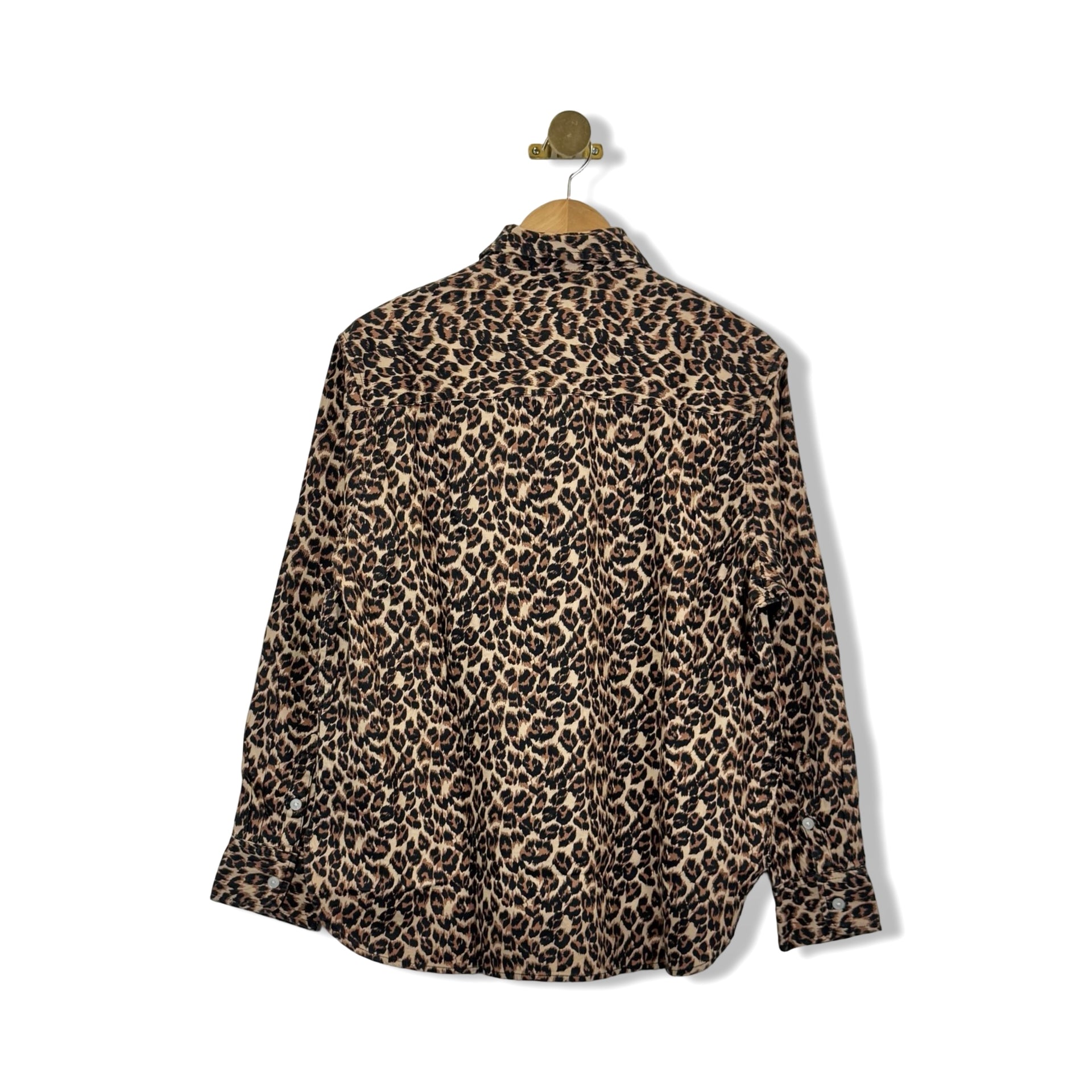 Aerie Off-Duty Leopard Flannel Pajama Shirt