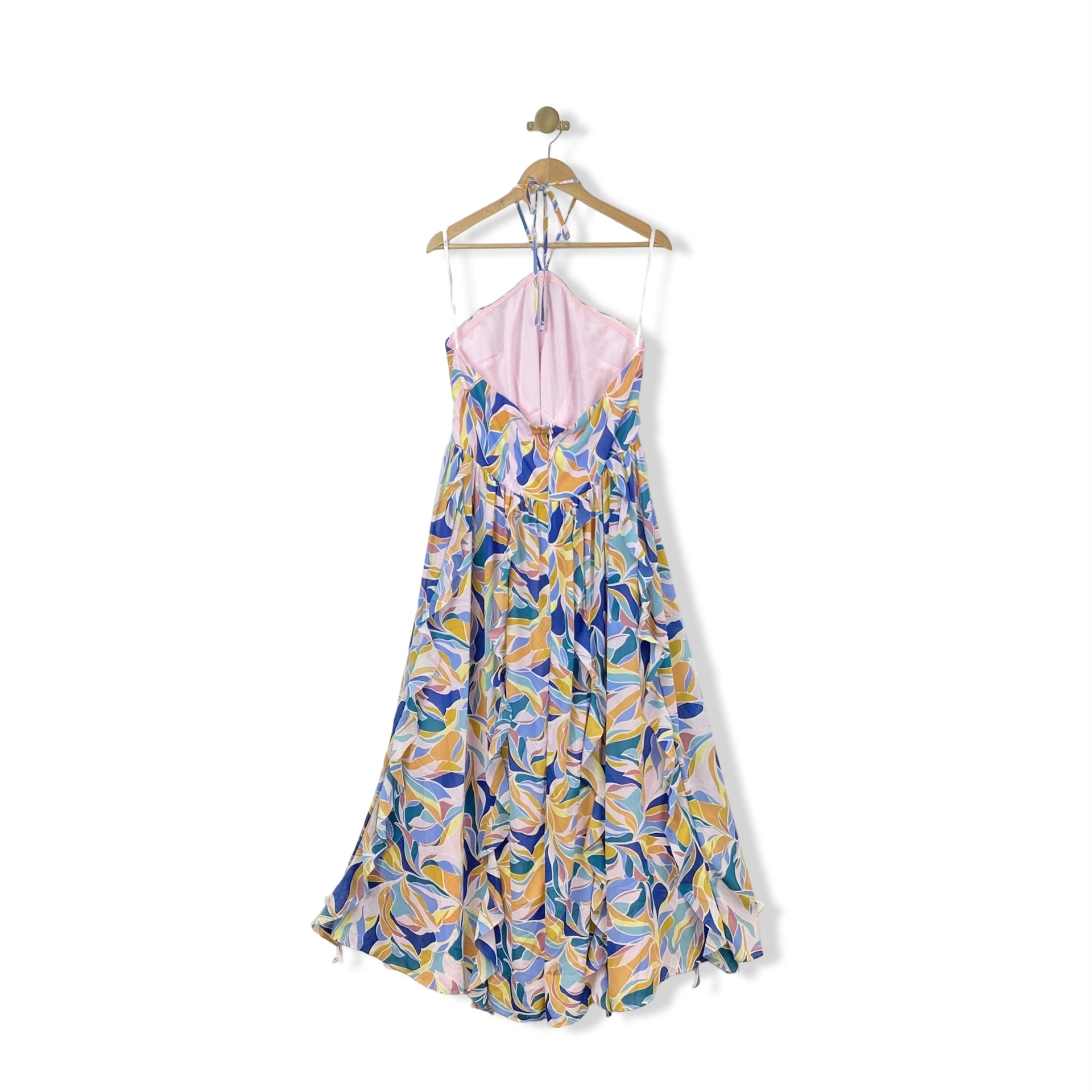 Eloquii Patterned Halter Maxi Dress