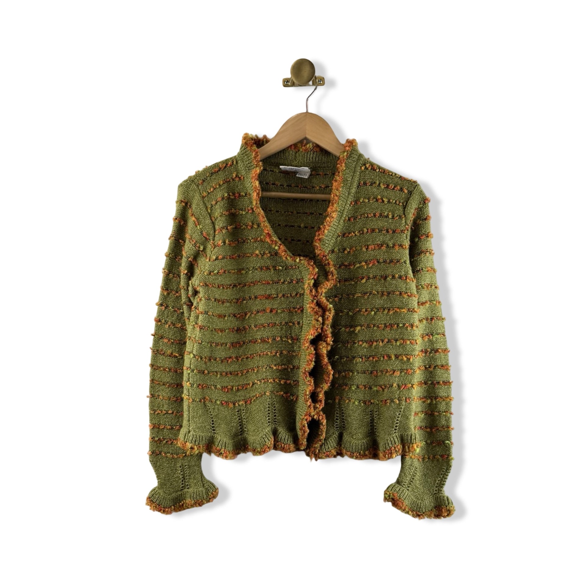 Vintage Bebhinn Marten Textured Ruffle Cardigan