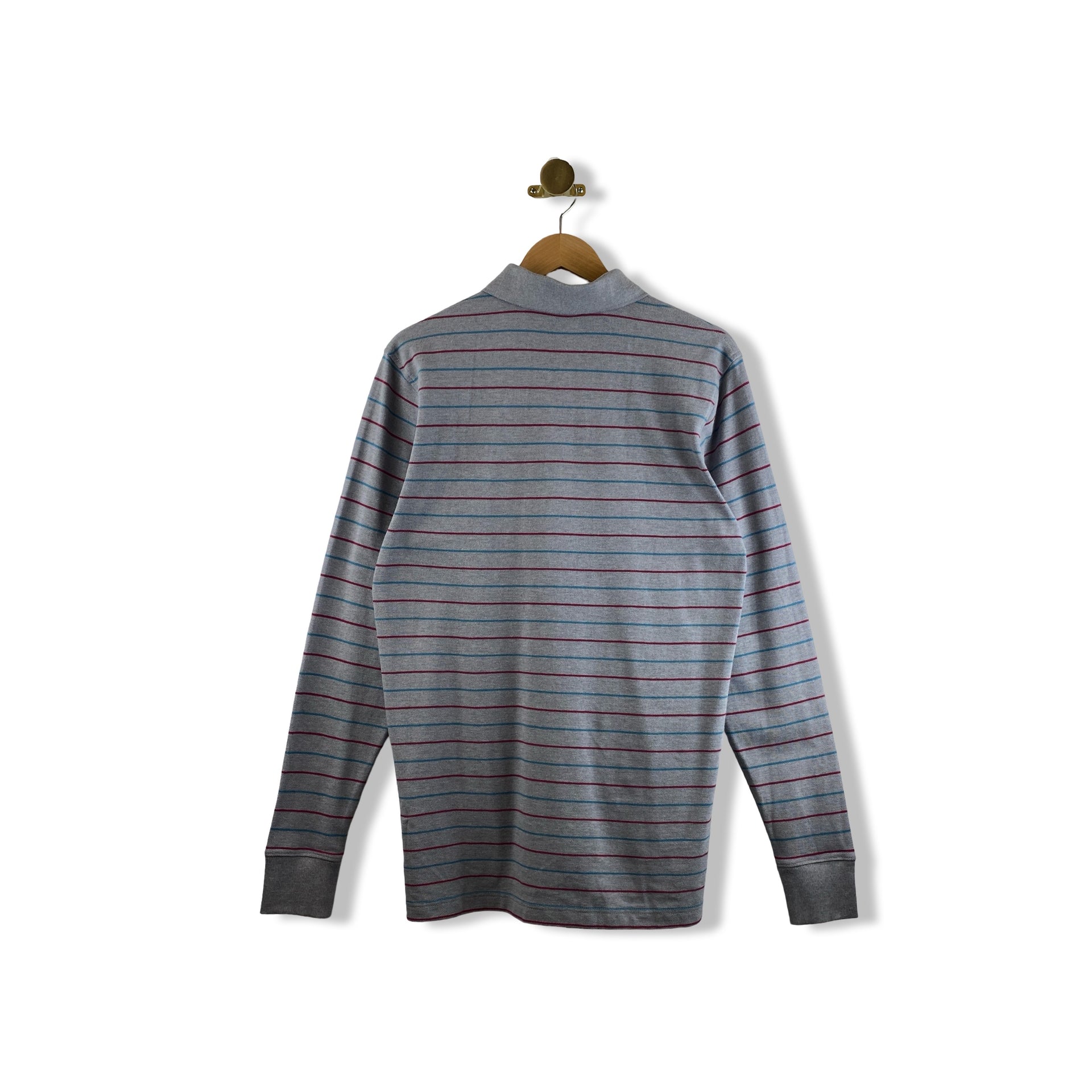 Brooks Brothers Knit Striped Long Sleeve Polo