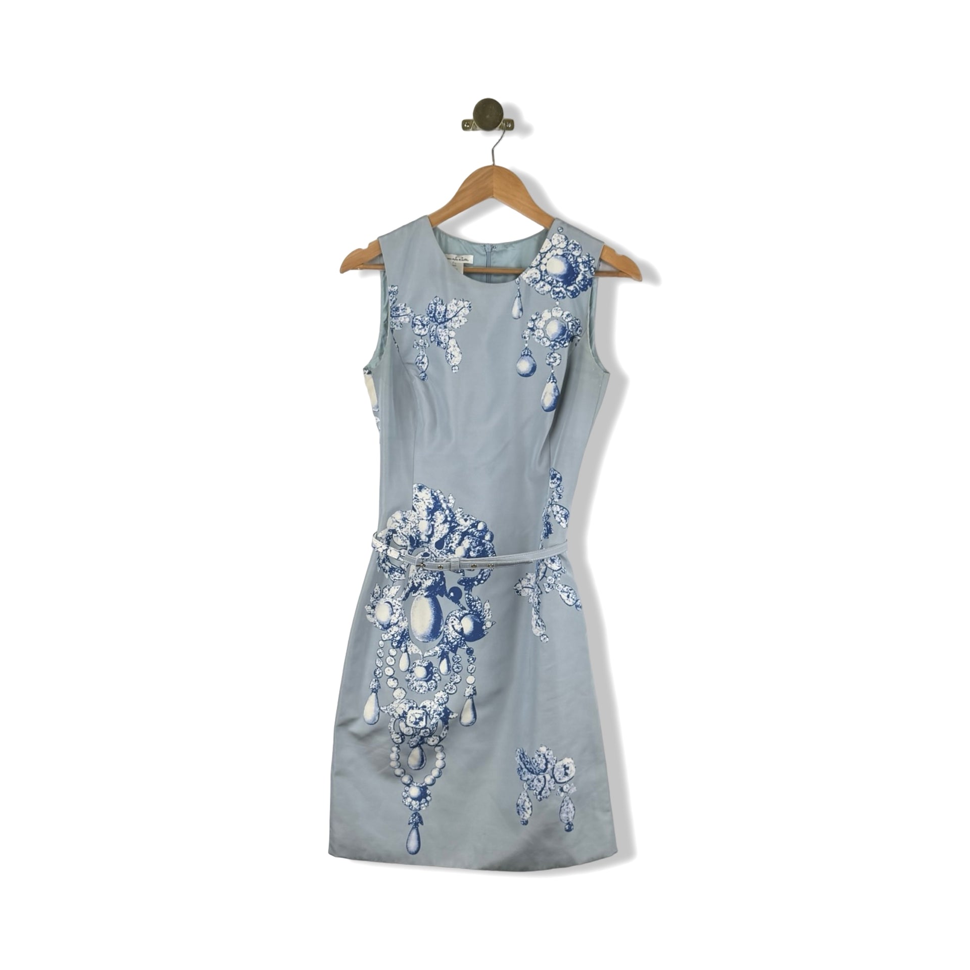 Vintage Oscar de la Renta Silk Taffeta Jewel Dress