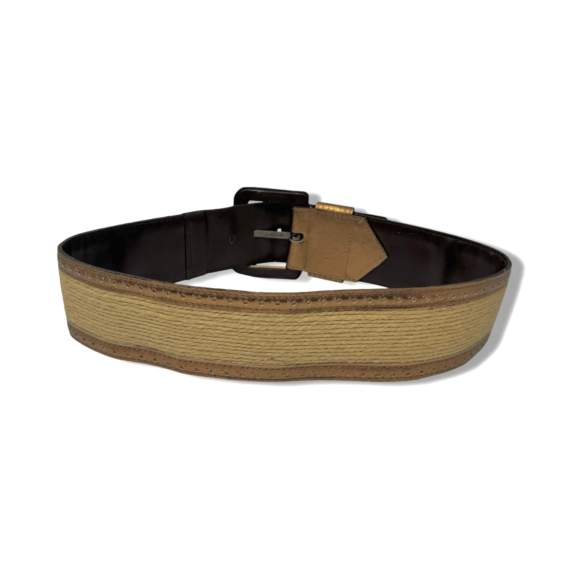 Vintage R.J. Graziano Bronze Raffia Belt